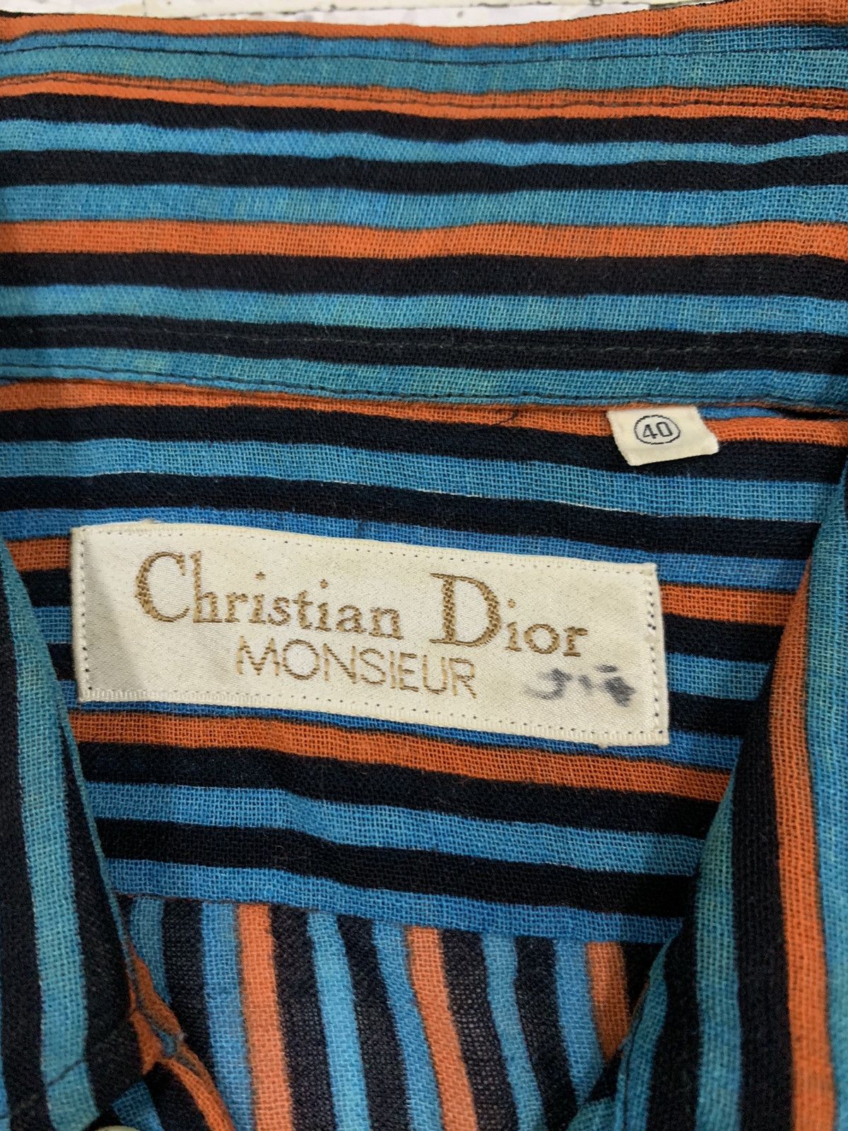 Christian Dior Monsieur VINTAGE CHRISTIAN DIOR MONSIEUR STRIPE TEE Size L / US 10 / IT 46 - 7 Thumbnail