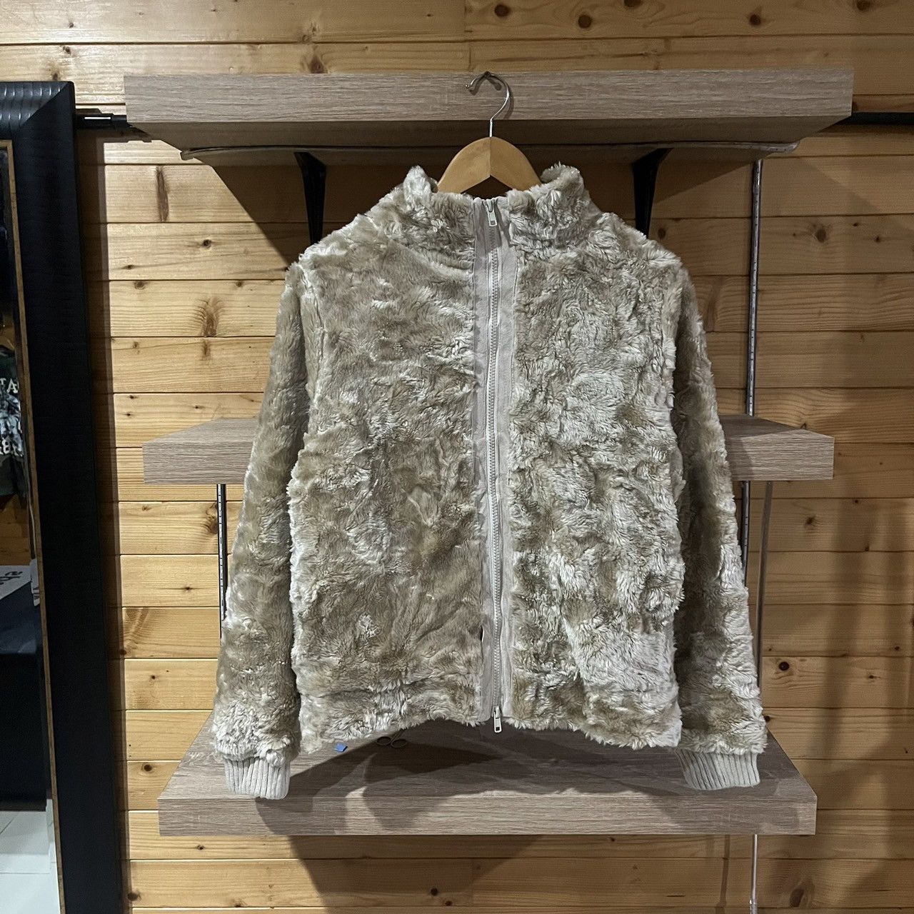 Japanese Brand gleam Faux Fur Jacket If6was9 LGB Yohji CDG Opium Style Size M / US 6-8 / IT 42-44 - 1 Thumbnail