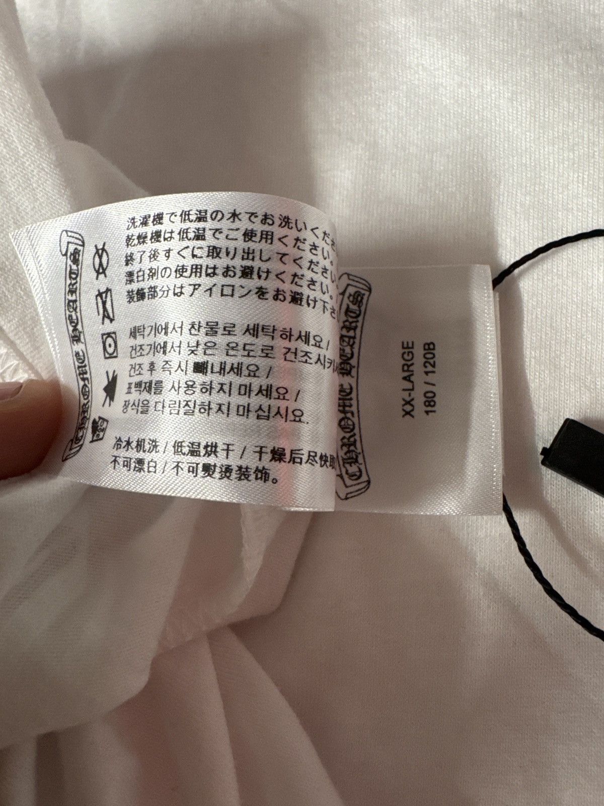 Chrome Hearts Neck Logo Long Sleeve 'White' Size US XL / EU 56 / 4 - 8 Thumbnail