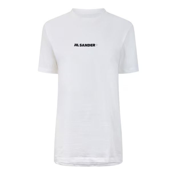 Jil Sander o1g2r1mq1024 Logo T-Shirt in White Size S / US 4 / IT 40 - 1 Thumbnail