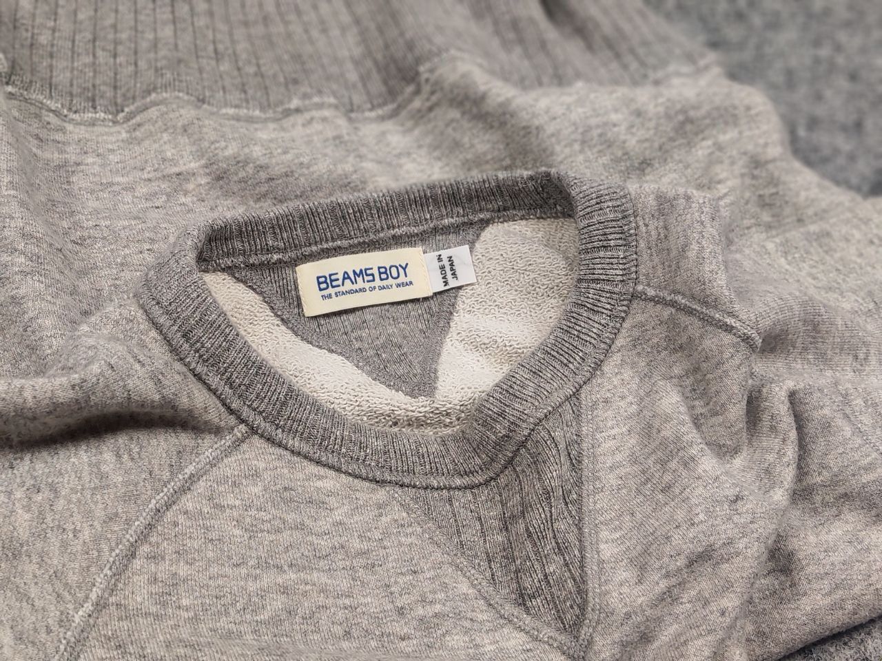 Beams Plus Beams Plus Boy Japan made blank Gray Crew Chek Sweatshirt Size US S / EU 44-46 / 1 - 11 Thumbnail