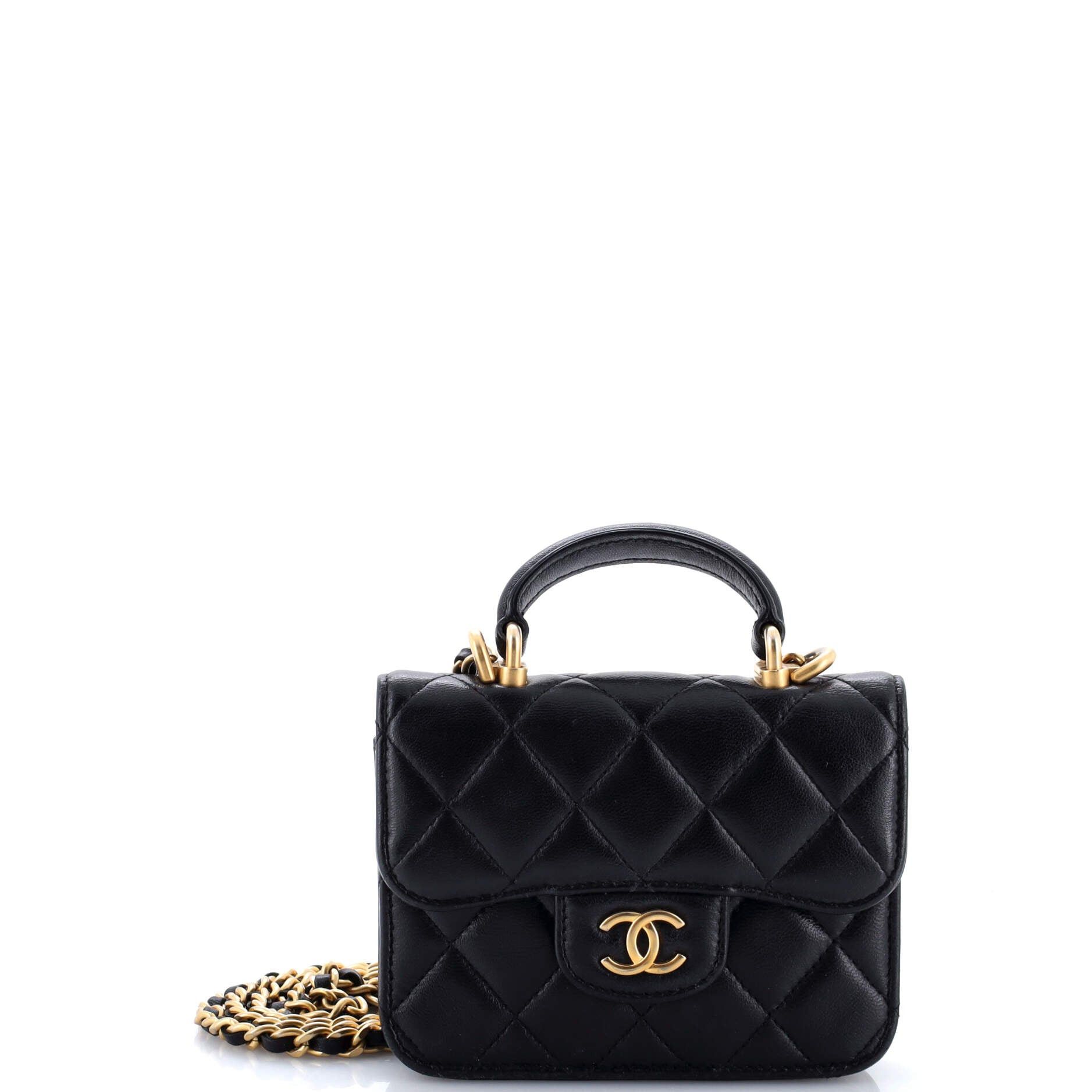 Chanel Top Handle Flap Coin Purse with Chain Size ONE SIZE - 1 Thumbnail