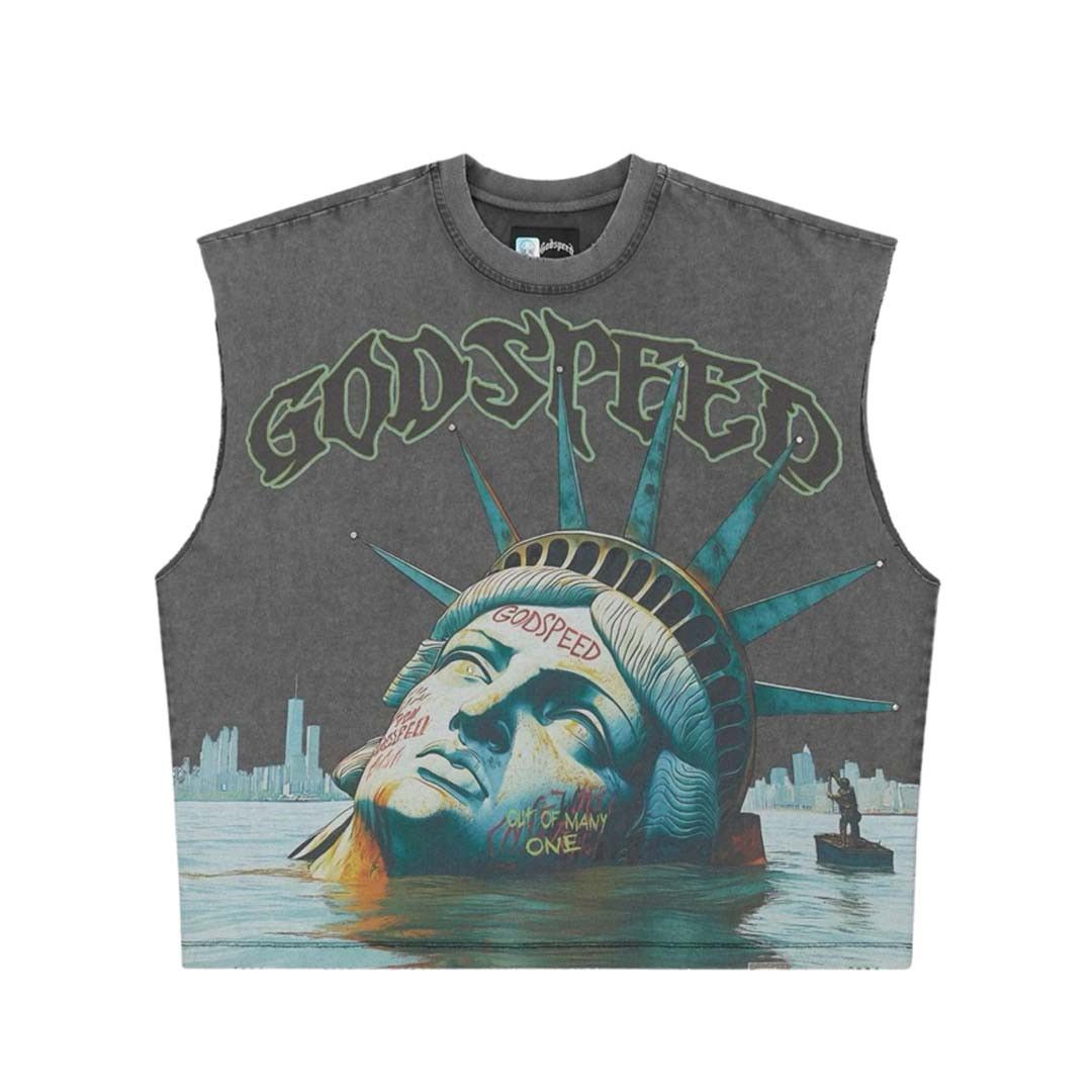 Godspeed Sunken Liberty Sleeveless Tee Grey Size US XS / EU 42 / 0 - 1 Thumbnail
