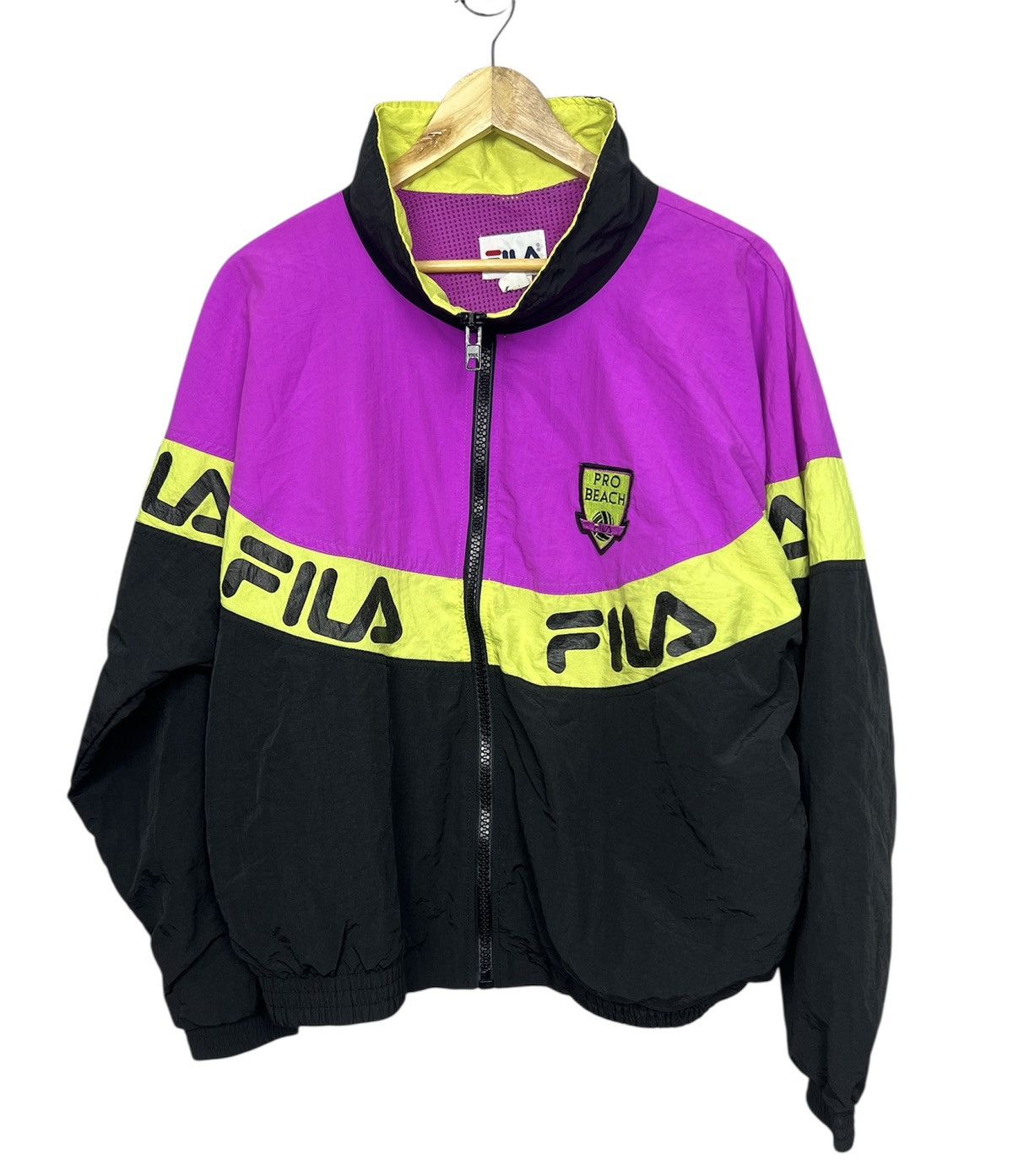 Fila Vintage 90s FILA Pro Beach Windbreaker - Made in USA Size US M / EU 48-50 / 2 - 1 Thumbnail