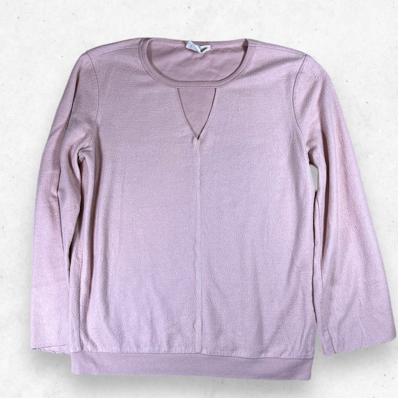 Other Olive+Oak Pink Sweater Women's M Flare Sleeves V/Crew Neck Size M / US 6-8 / IT 42-44 - 1 Thumbnail