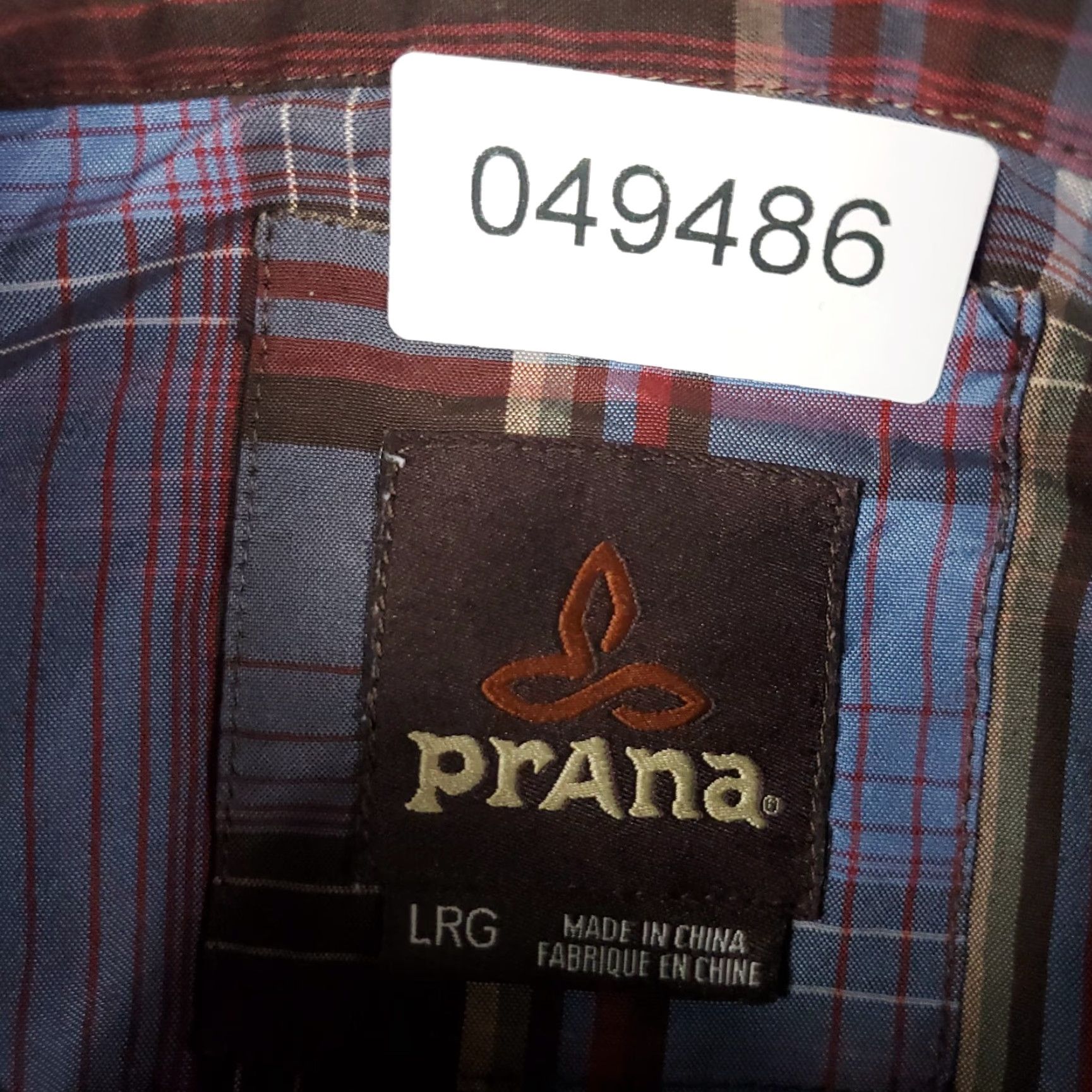 Prana PRAna Button-Up Shirt Mens Large Plaid Cotton Long Sleeve Blue Brown Casual Business Formal Vintage? No – Regular Fit Size US L / EU 52-54 / 3 - 7 Thumbnail