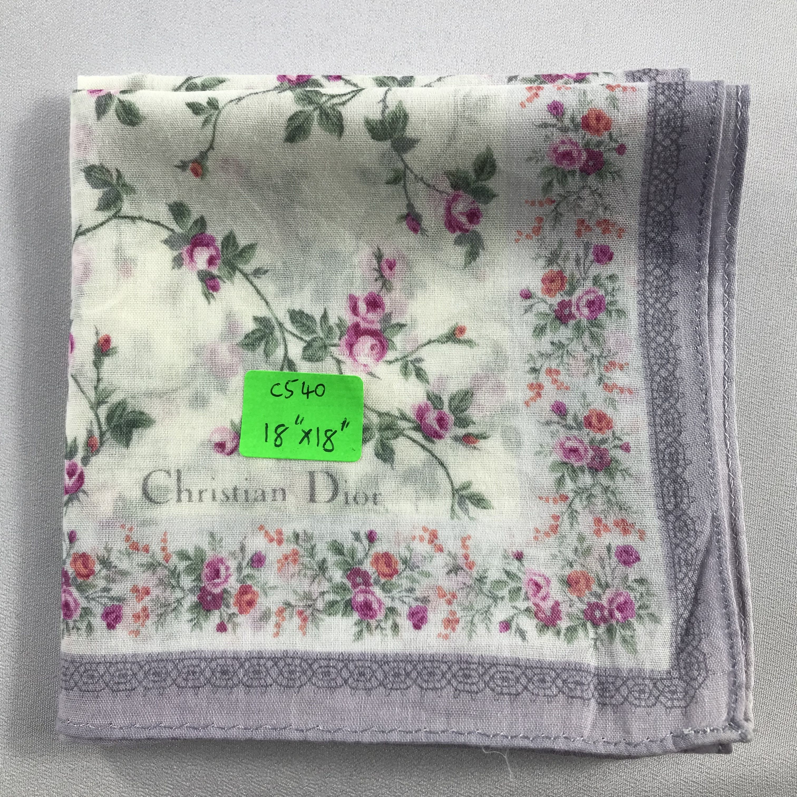 Vintage Christian Dior Handkerchief / Bandana / Neckerchief C540 Size ONE SIZE - 8 Thumbnail