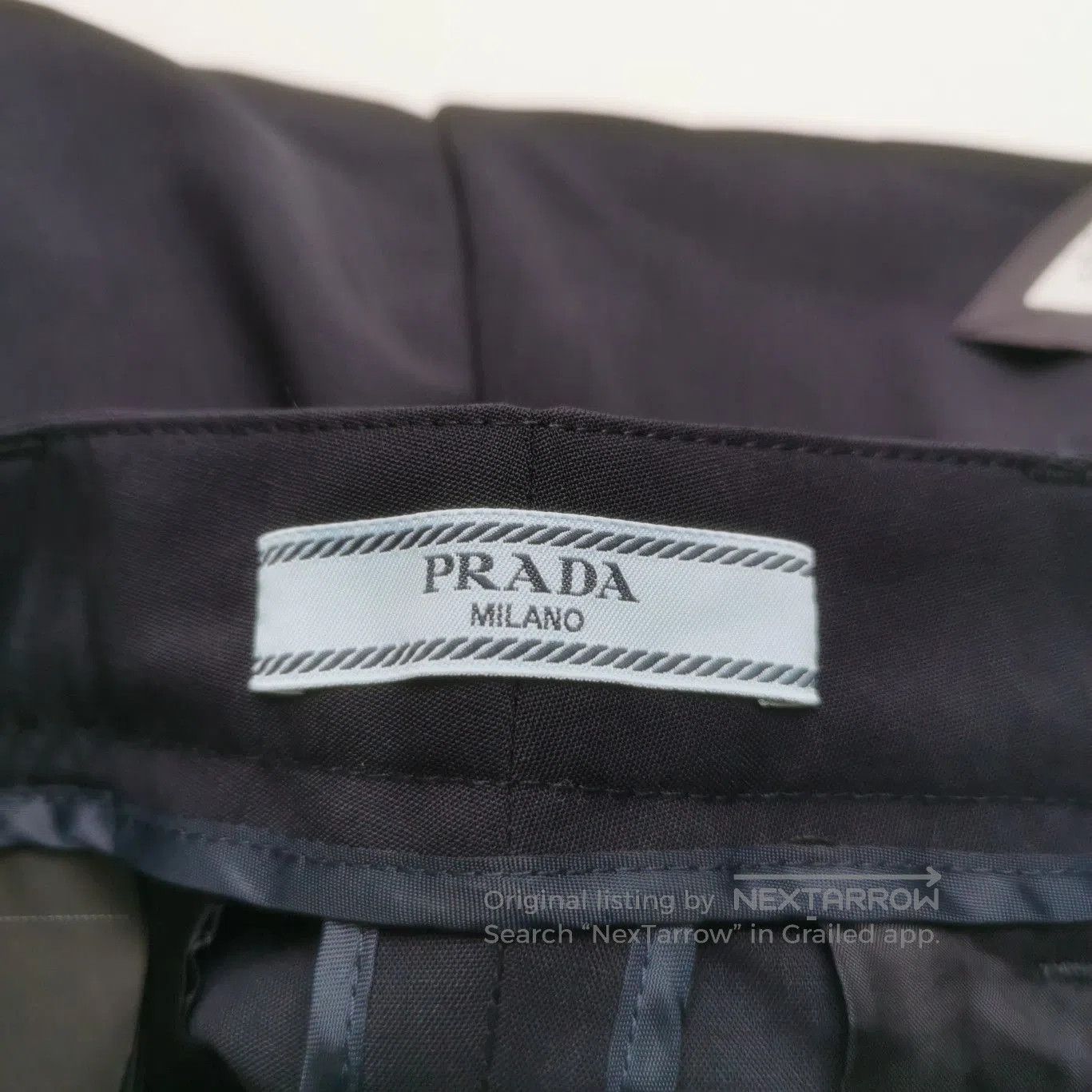 Prada Prada Wool Casual Trousers in Dark Blue . Size 35" - 5 Thumbnail