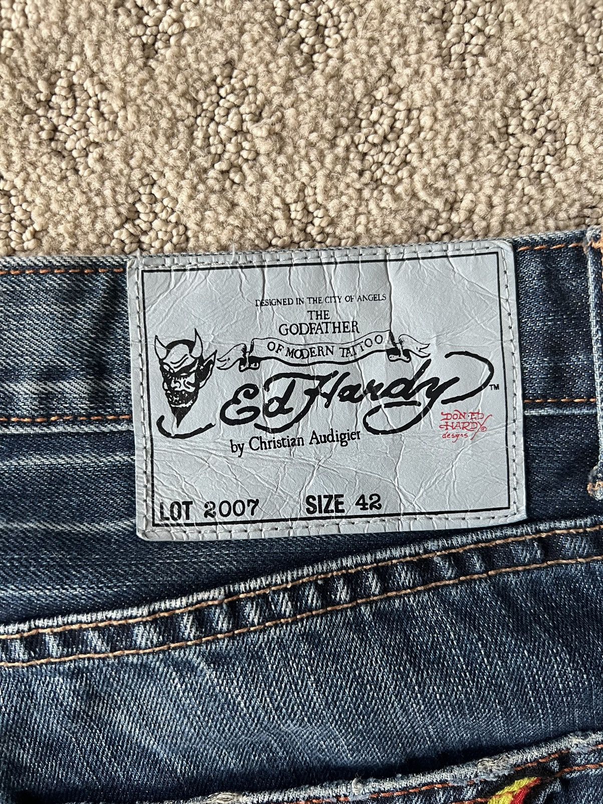 Christian Audigier × Ed Hardy Demon Tiger Lot 2007 Ed Hardy By Christian Antiger Size US 42 / EU 58 - 8 Thumbnail