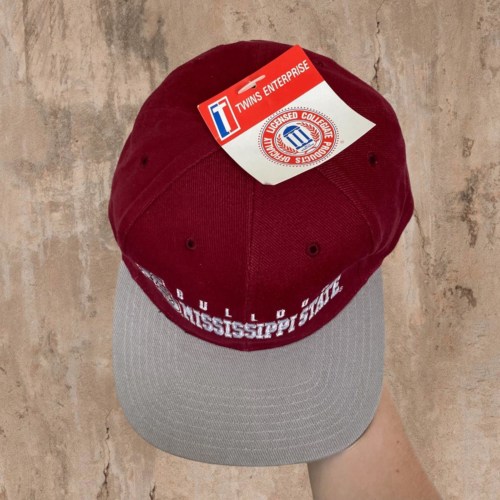 Vintage Vintage 90s Mississippi State Hat OSFA Spellout Logo Size ONE SIZE - 4 Thumbnail