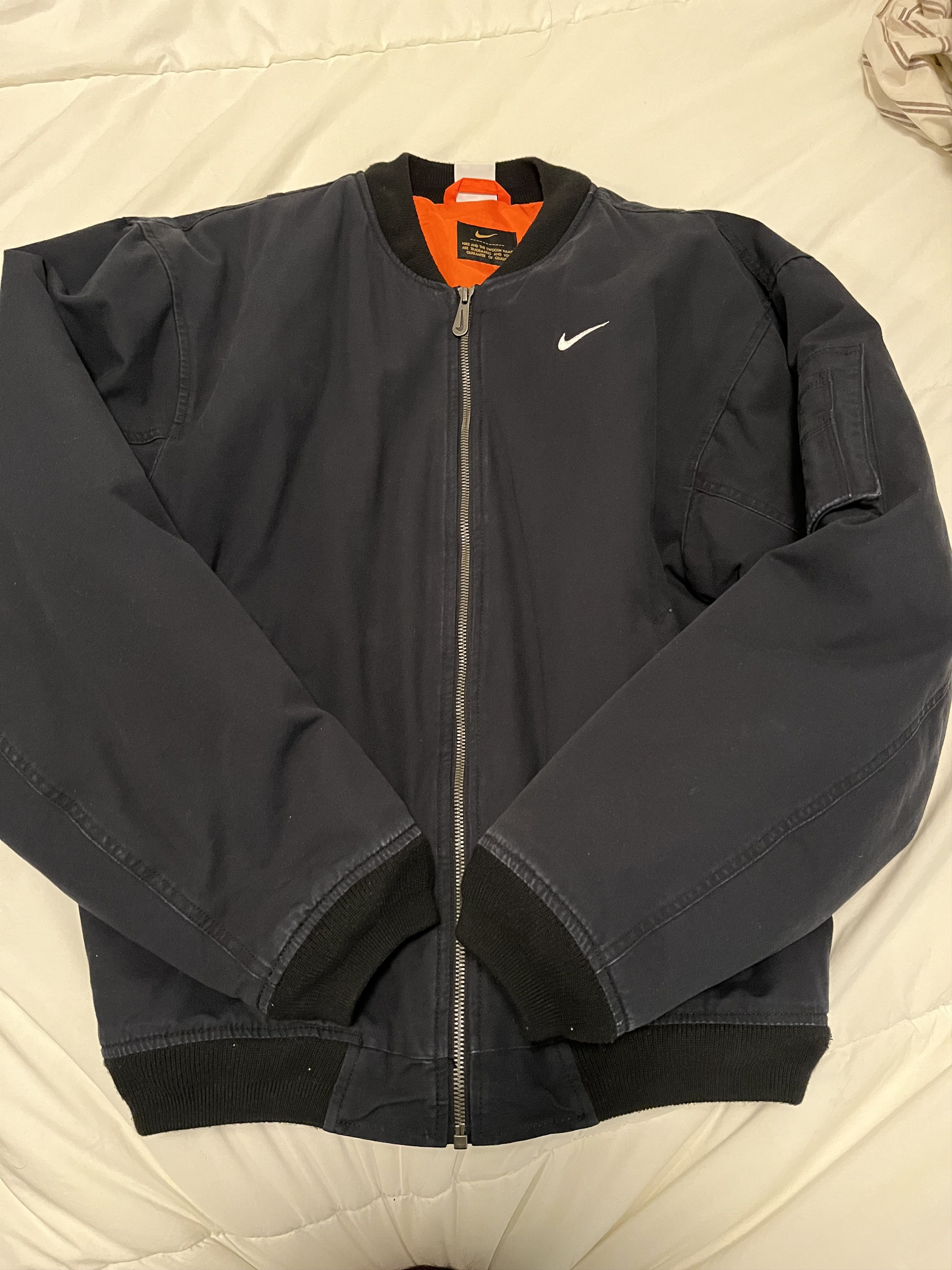 Nike Nike Bomber Jacket Navy Size US XS / EU 42 / 0 - 1 Thumbnail