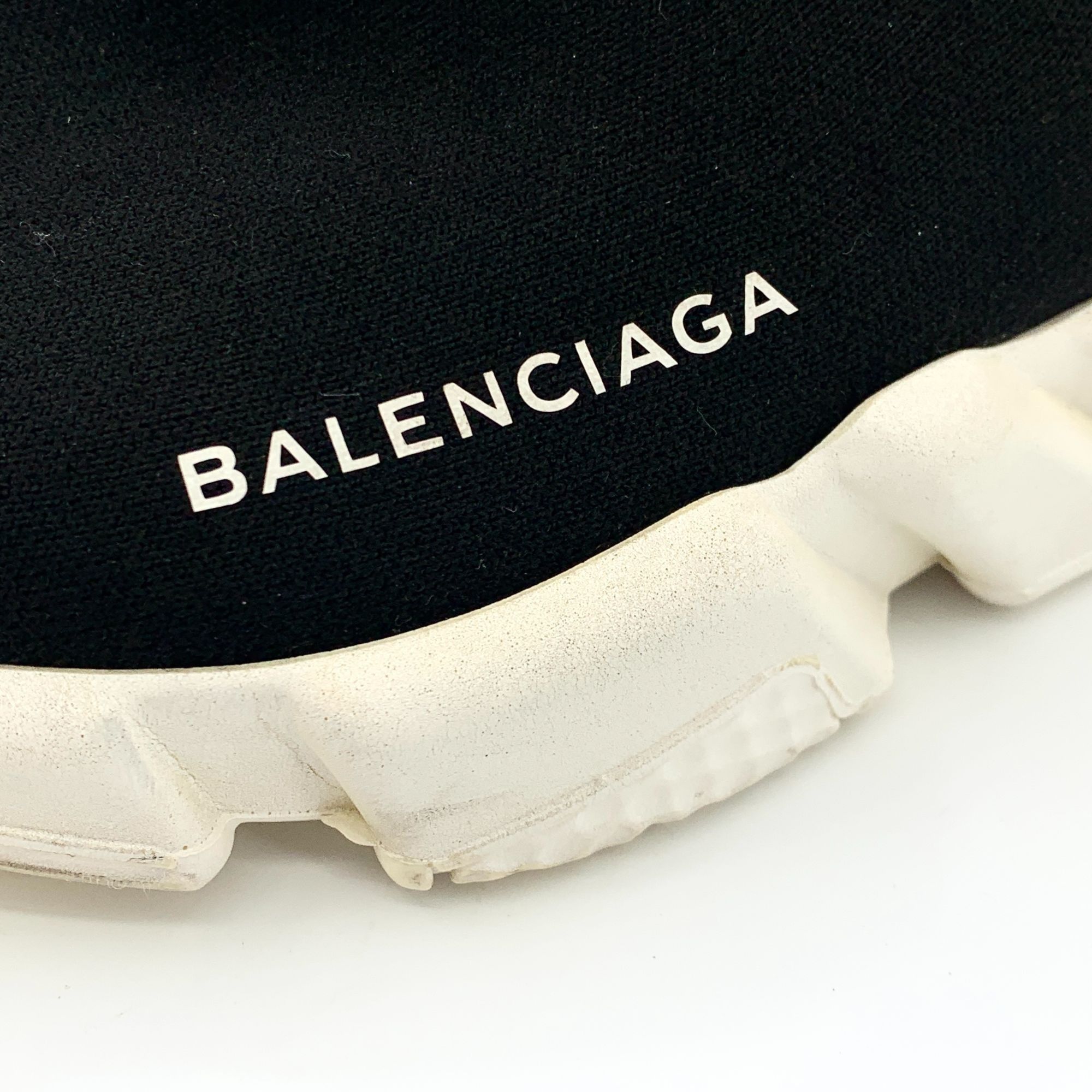 Balenciaga Balenciaga Black Logo Letter Print Chunky Sock Sneakers (Siz Size US 7 / IT 37 - 7 Thumbnail