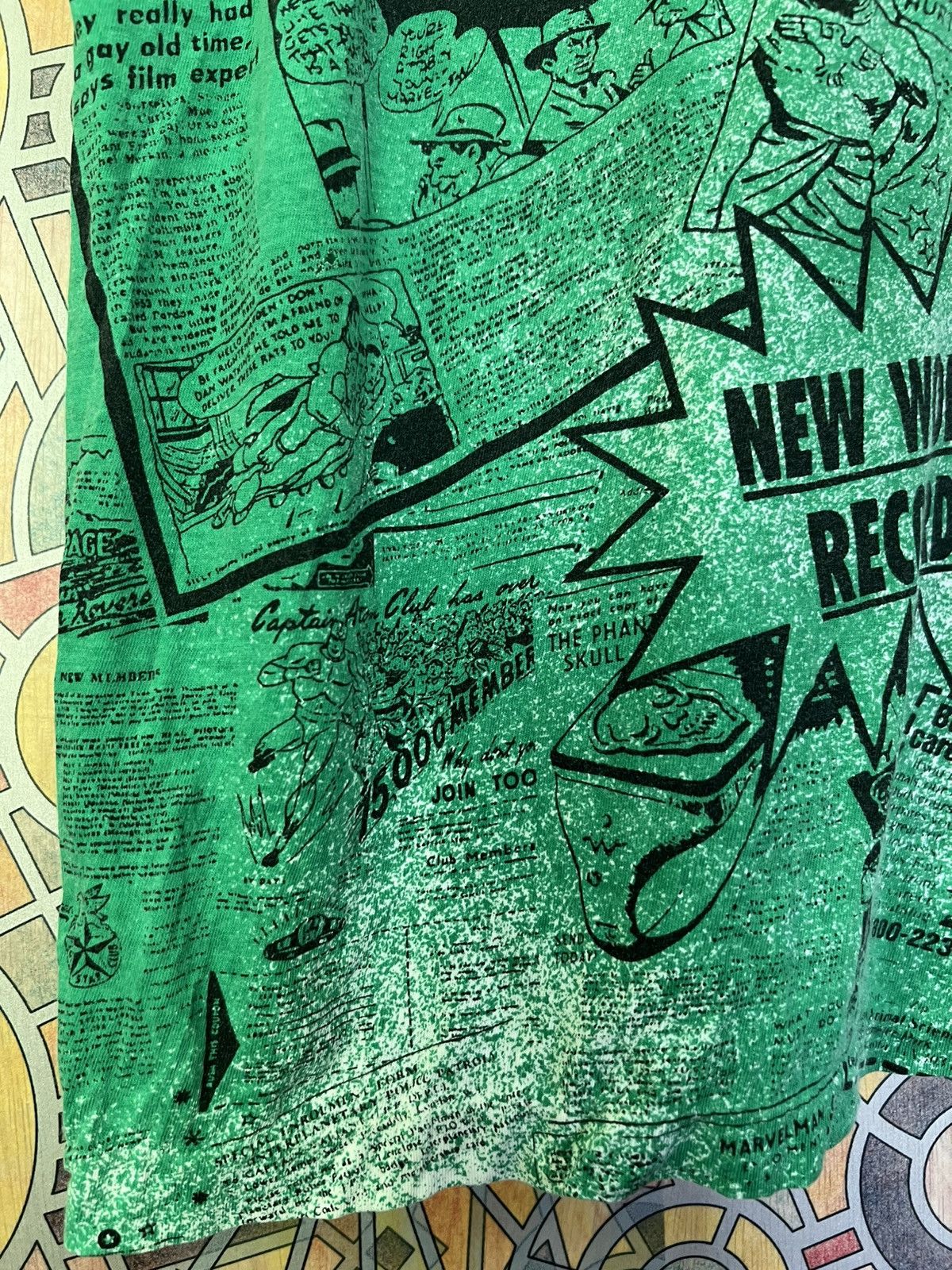 Vintage Falcon Newspaper all over print Promo tee akira vintage 90’s Size US L / EU 52-54 / 3 - 5 Thumbnail