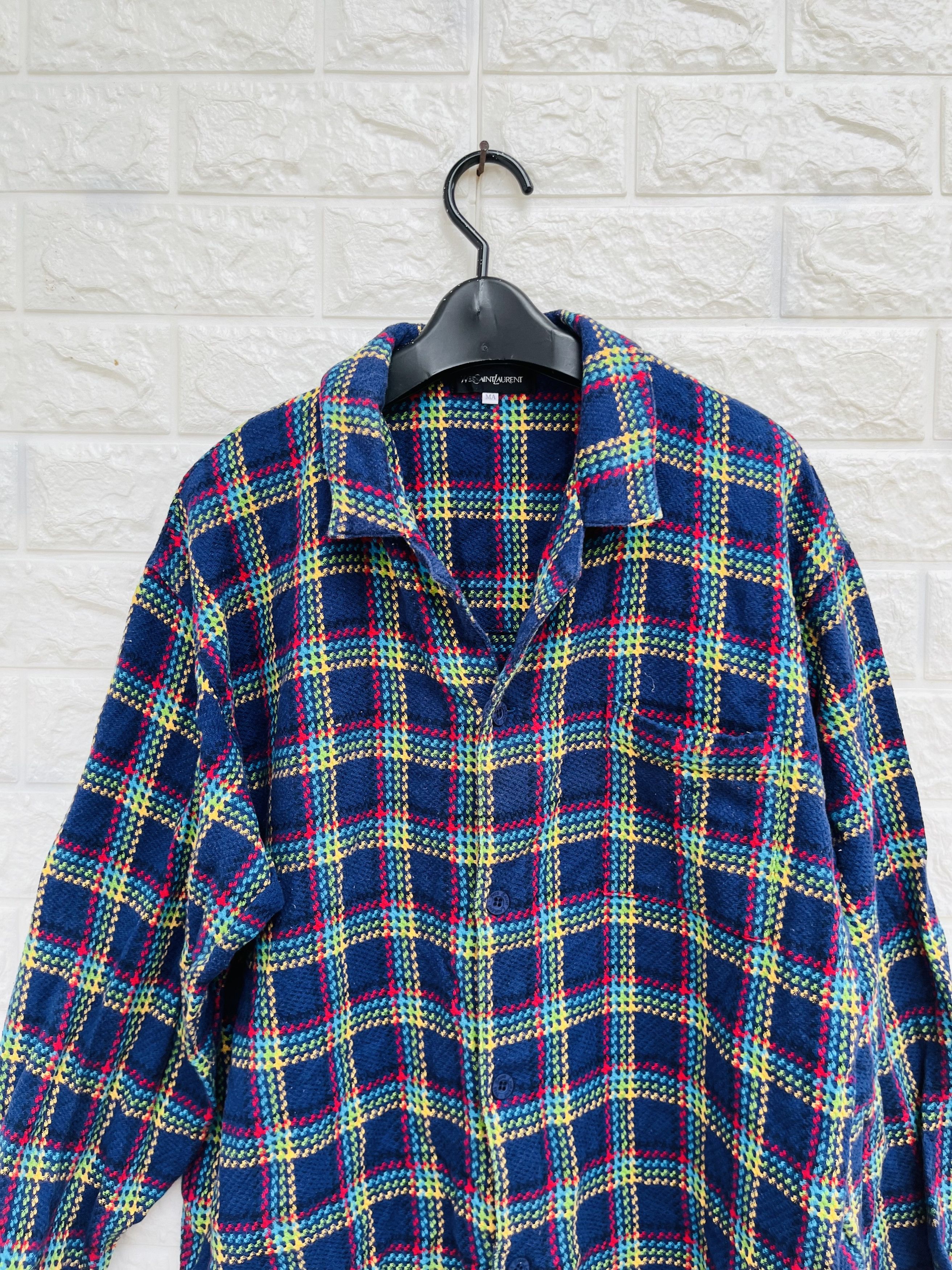 Designer × Vintage × Yves Saint Laurent Vintage Vyes Saint Laurent Multi Colour Designer Style Size US L / EU 52-54 / 3 - 3 Thumbnail