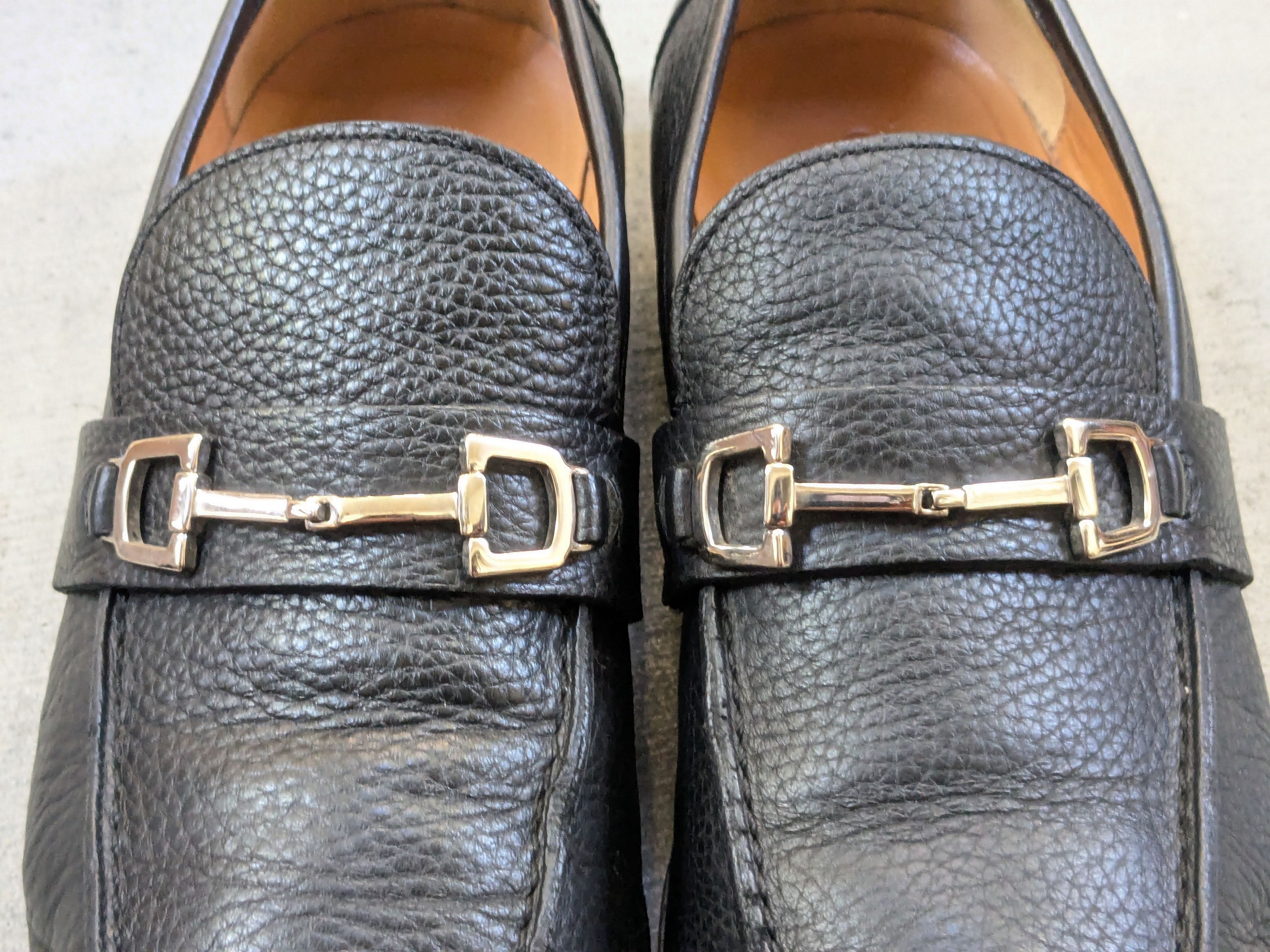Gucci × Vintage Gucci Horsebit Loafers Black 10 Slip Ons Snaffle Leather Size US 10 / EU 43 - 5 Thumbnail