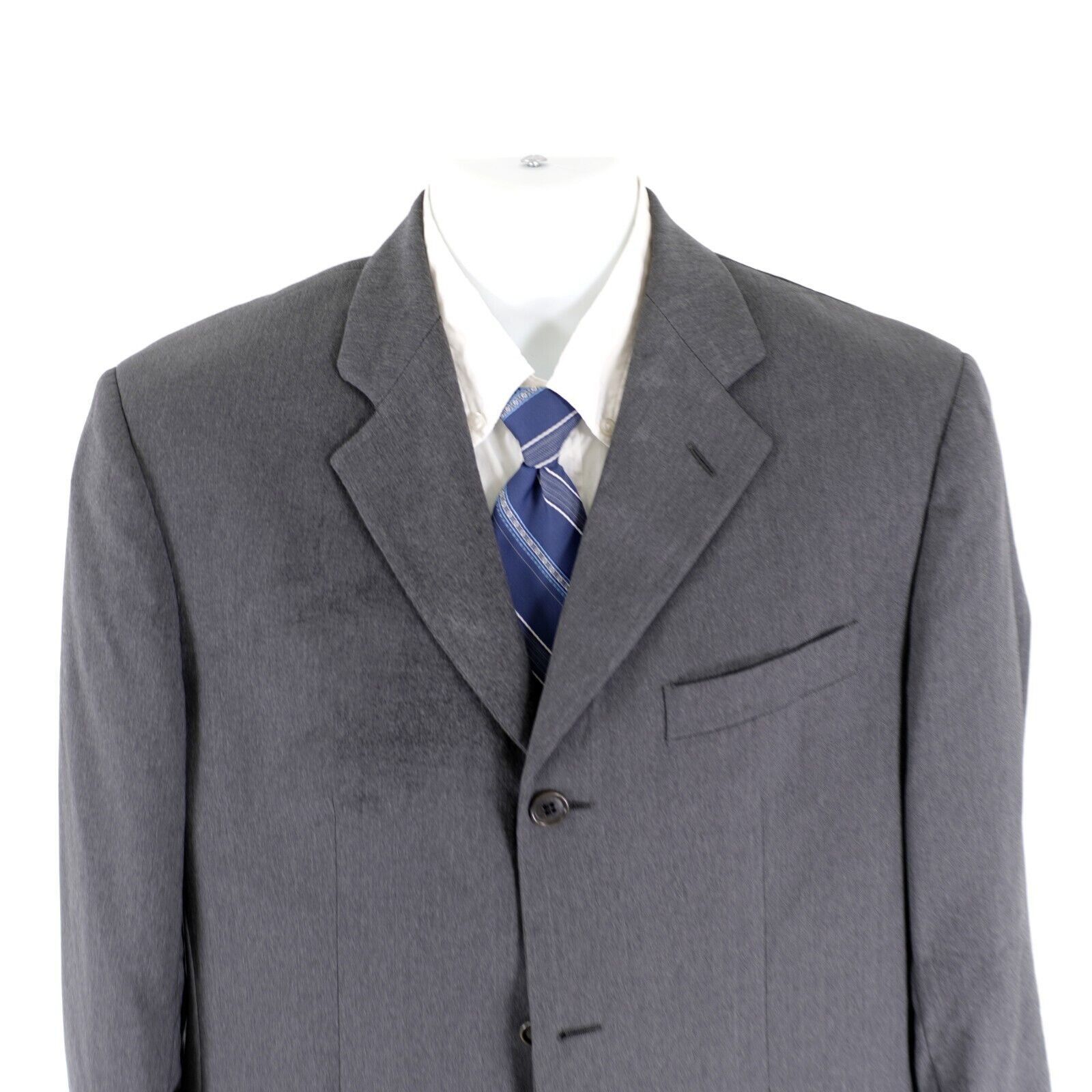 Salvatore Ferragamo DAMAGED Salvatore Ferragamo Wool Gray 3 Button Blazer 38L / Size 38L - 1 Thumbnail