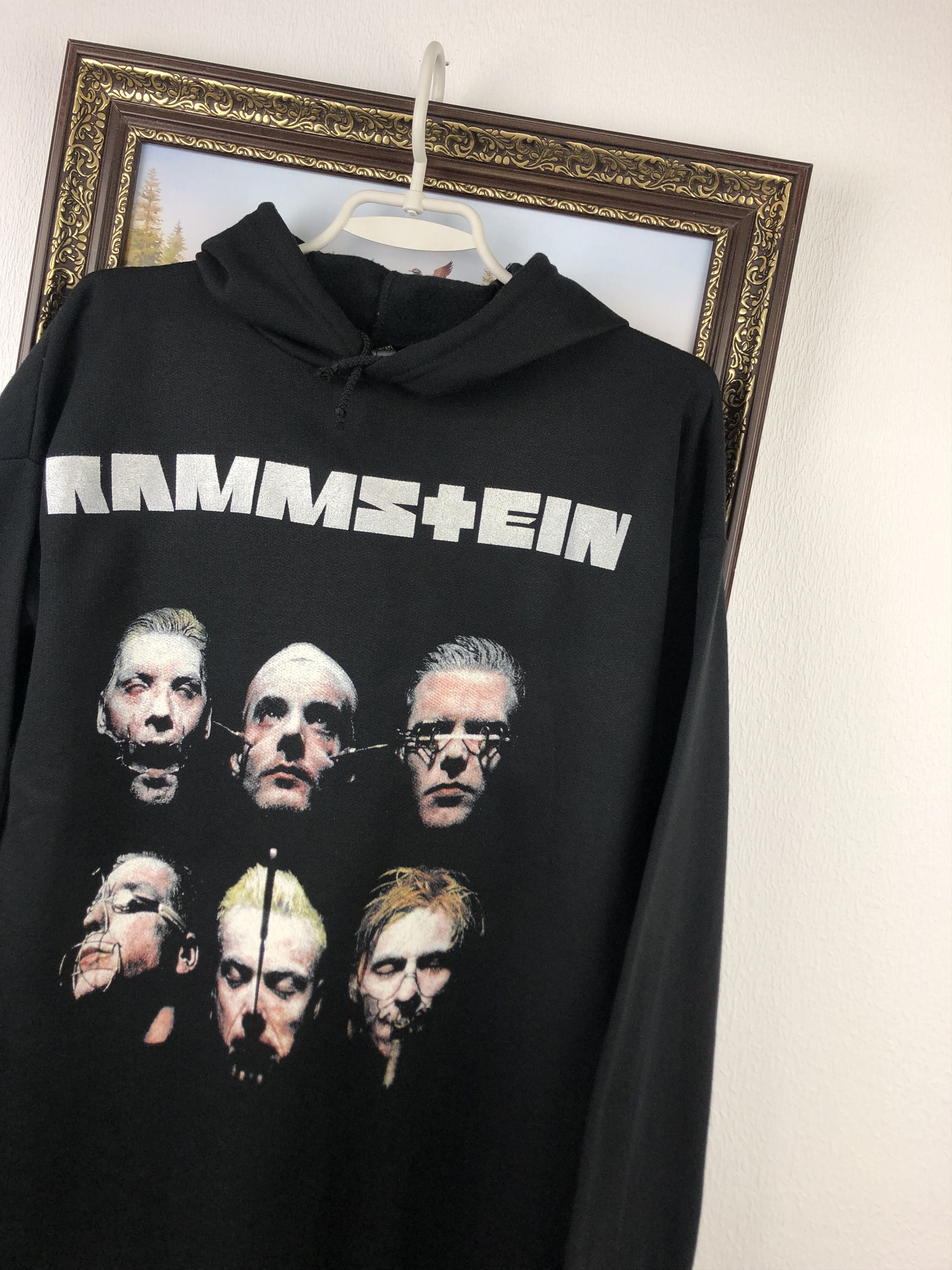 Band Tees × Vintage Vintage Rammstein Hoodie Sweatshirt Over Pring Big Logo Size US L / EU 52-54 / 3 - 4 Thumbnail