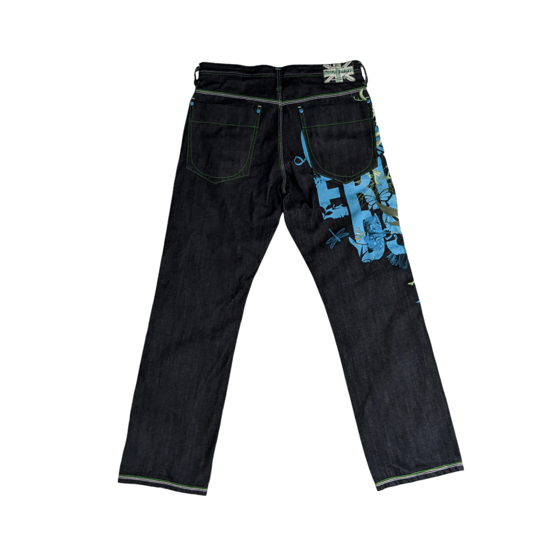 Artful Dodger Embroidery Denim Jean Size US 34 / EU 50 - 3 Thumbnail