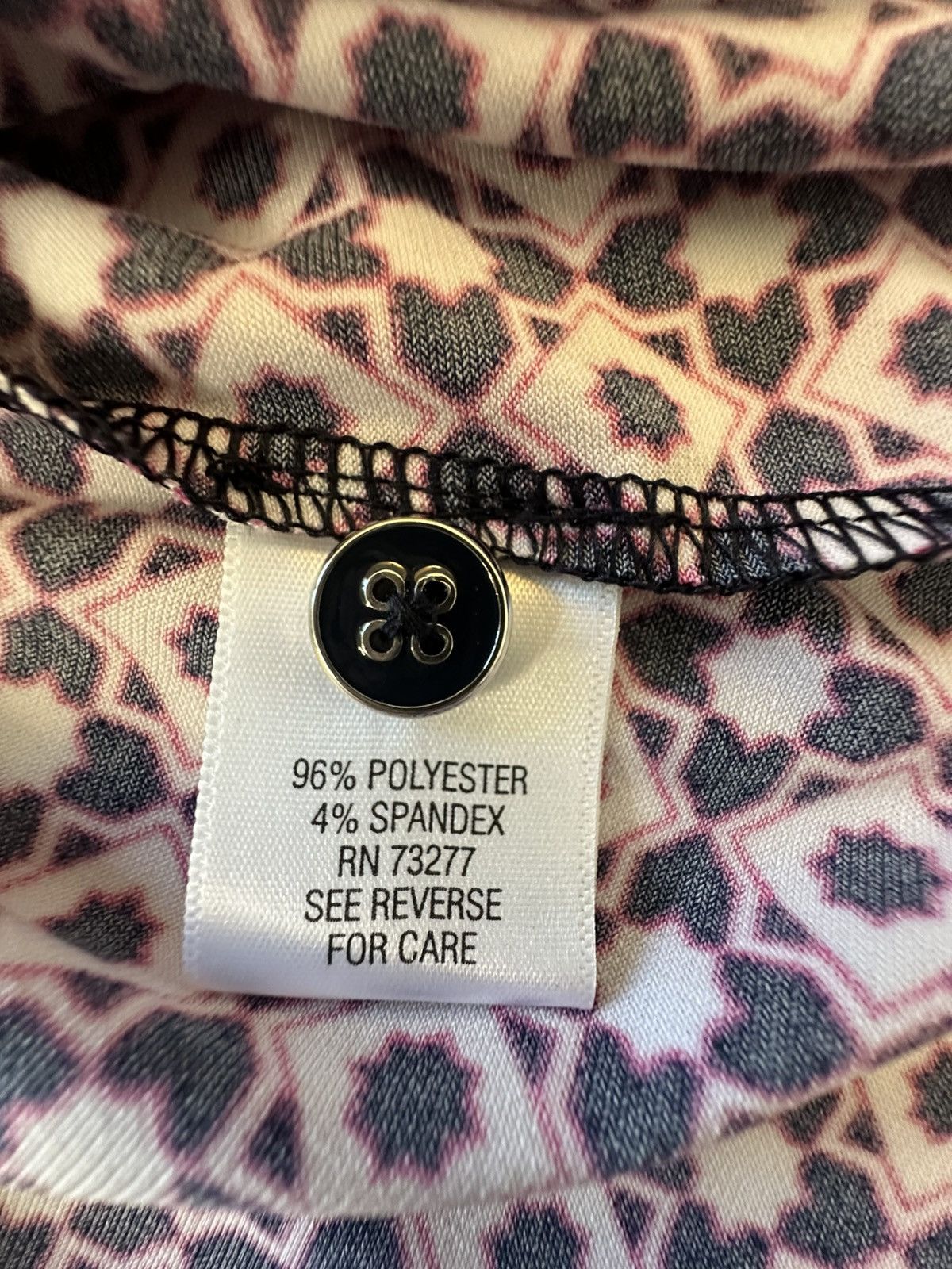 Croft & Barrow Croft & Barrow Top Geometric Stretch Jersey Size XL / US 12-14 / IT 48-50 - 7 Thumbnail