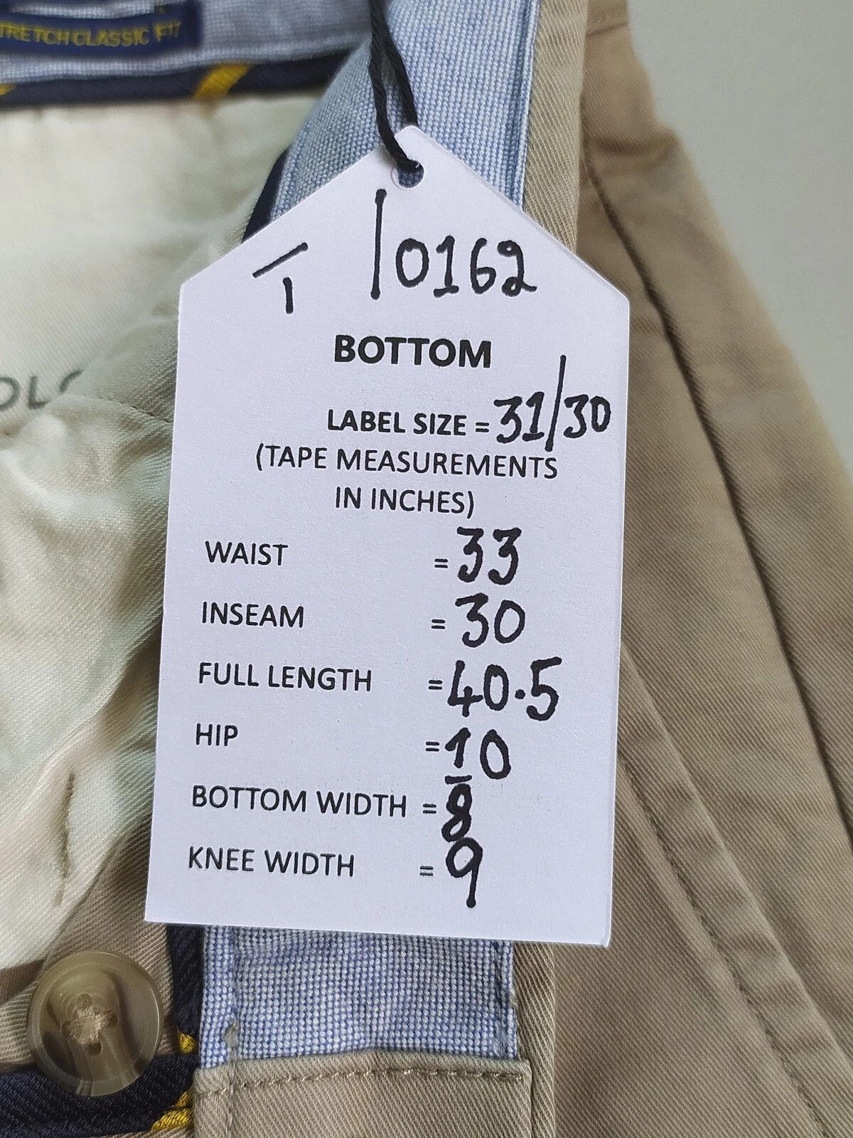 Polo Ralph Lauren Polo Ralph Lauren Stretch Straight Fit Chino Pant T 0162 Size US 31 - 6 Thumbnail
