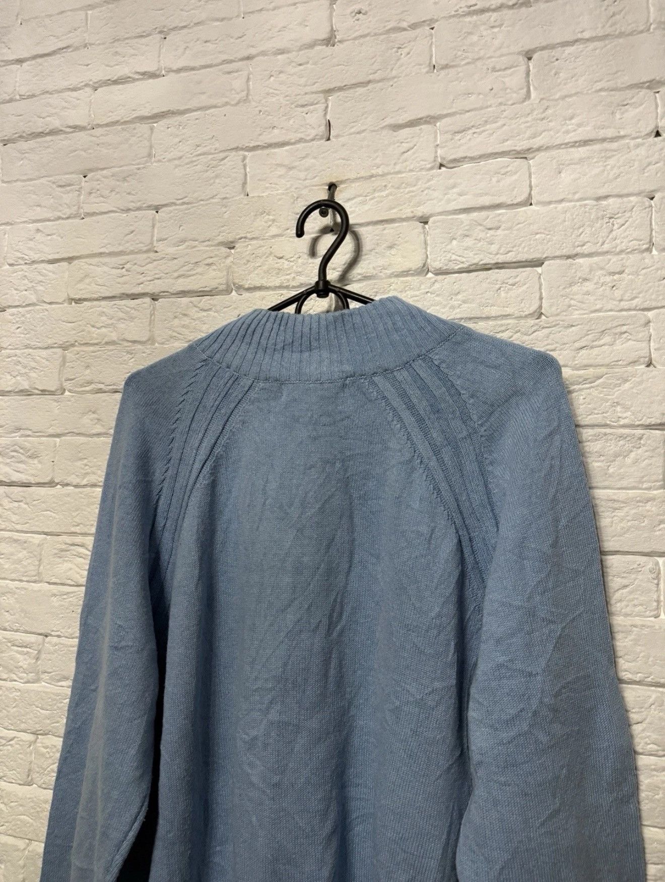 Burberry Burberry London FullZip Cotton Knit Sweater Embroidered Logo Size US L / EU 52-54 / 3 - 7 Thumbnail