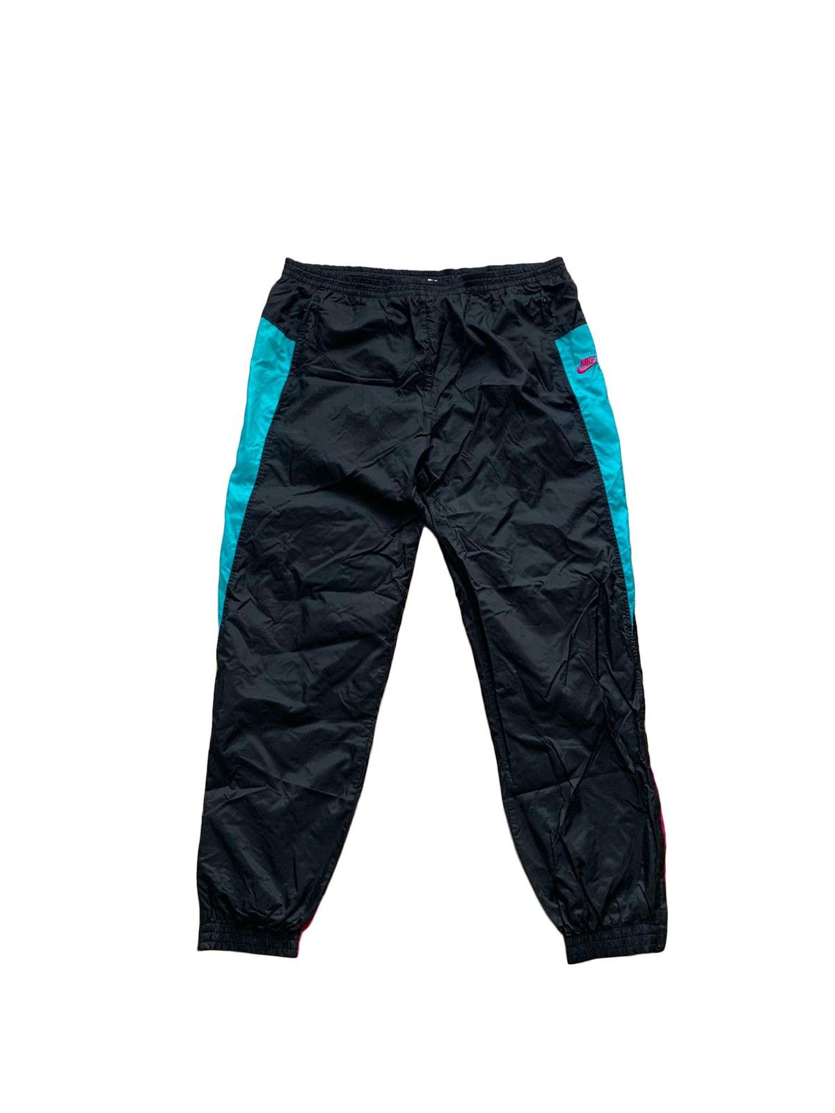 Nike × Vintage Vintage Nike Grey Tag Cuffed Sweatpants Joggers Black Blue Size US 38 / EU 54 - 1 Thumbnail