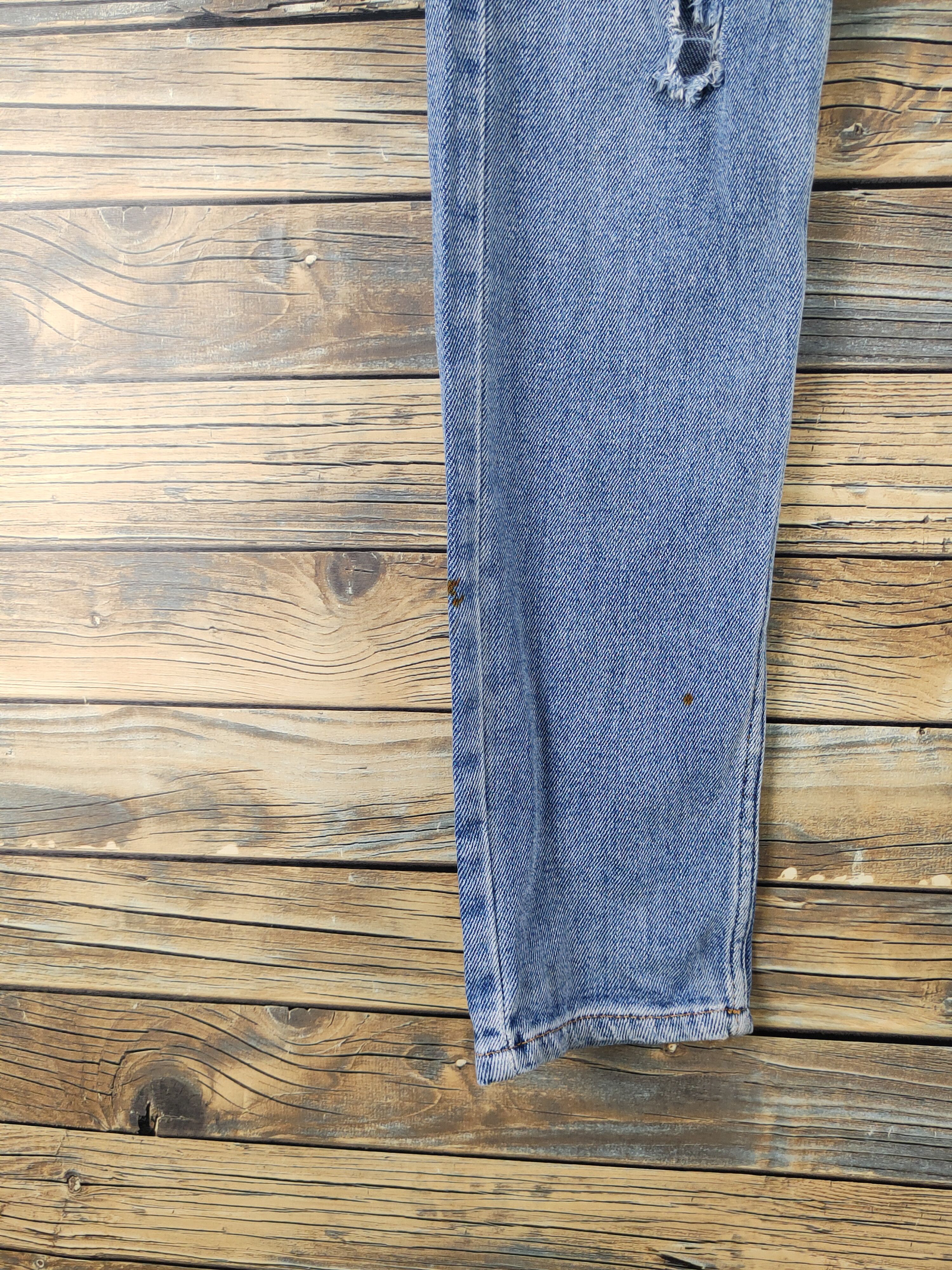 Vintage vintage Blue Distressed Ripped Jeans #W2067 Size 28" / US 6 / IT 42 - 4 Thumbnail