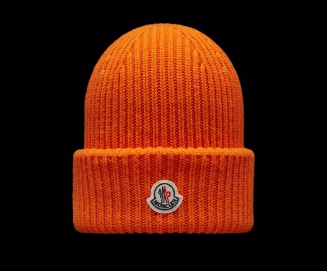 Orange Moncler beanie Moncler Genius x Salehe Bembury Knitted Beanie in Orange Moncler main image 3