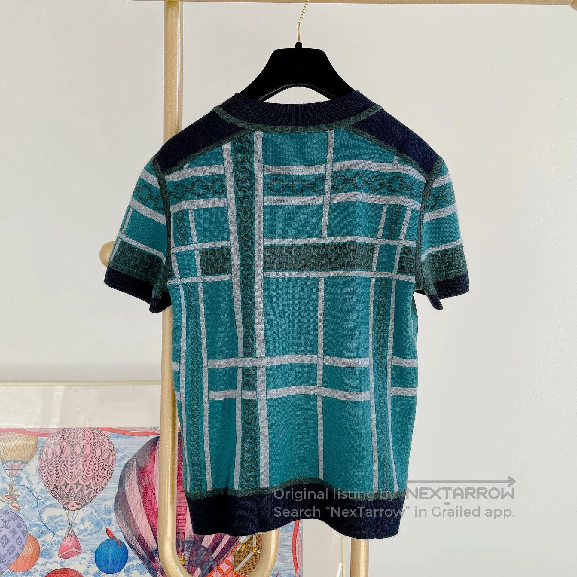 Hermes Hermes Green Printed Short Sleeve T-shirt. Size US S / EU 44-46 / 1 - 2 Thumbnail