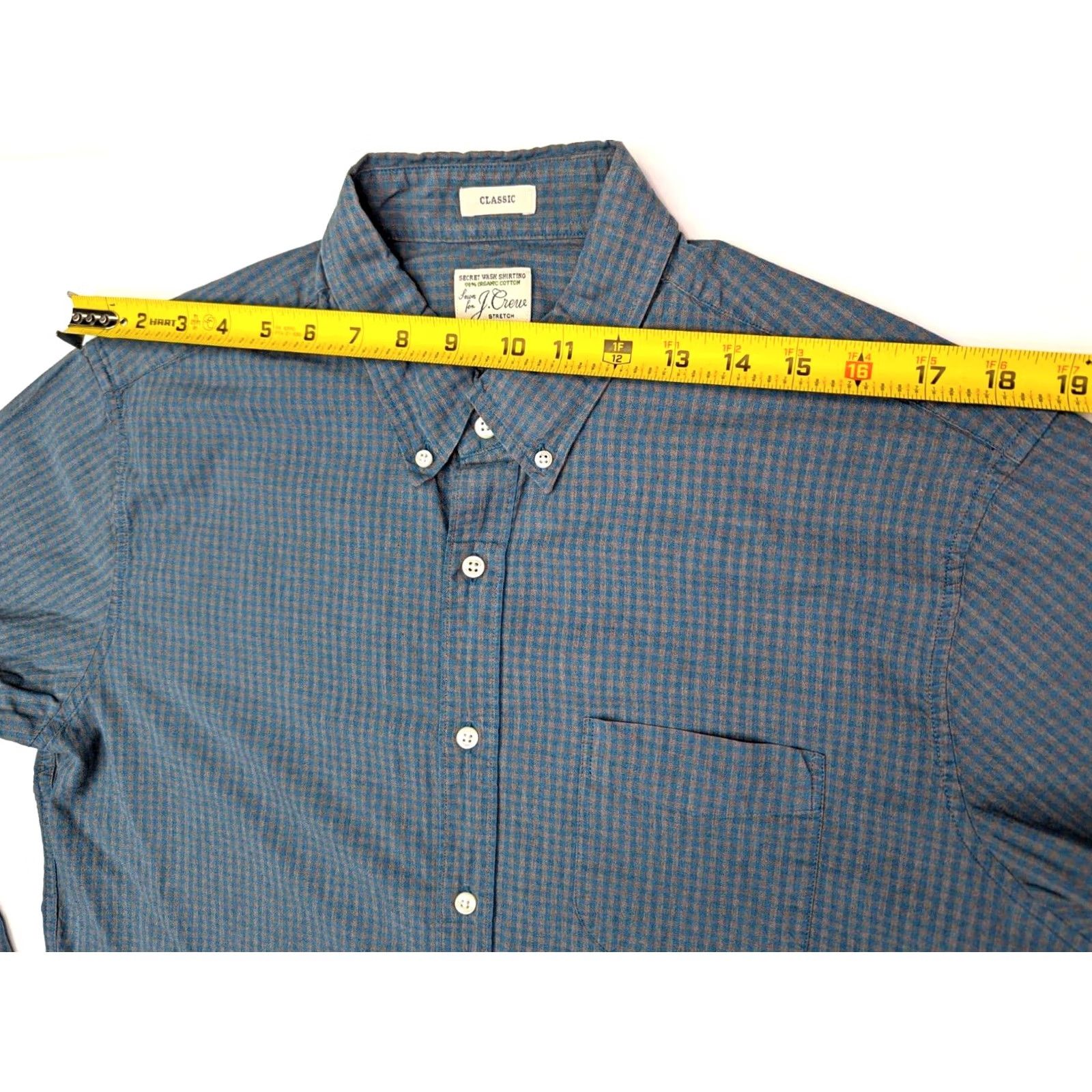 J.Crew J.CREW Button-Up Shirt Men L Green 44x30 Organic Cotton Secret Wash Stretch Size XL Regular Slim Pattern Floral Casual Business Travel Size US XL / EU 56 / 4 - 7 Thumbnail