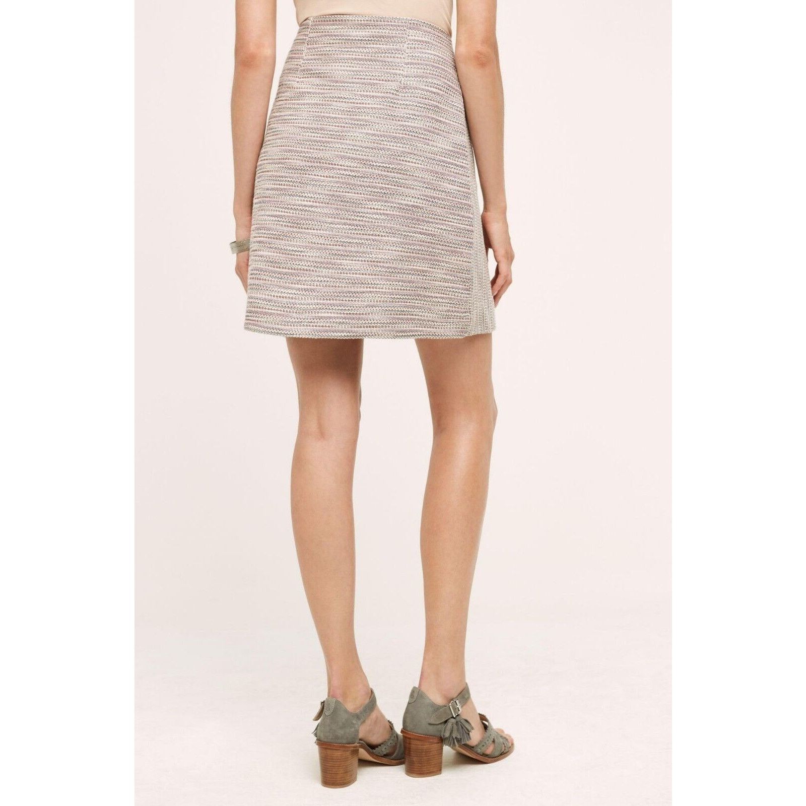 Anthropologie New Anthropologie Wrapped Fringe Mini Skirt By Maeve Size 6 Size 28" / US 6 / IT 42 - 4 Thumbnail