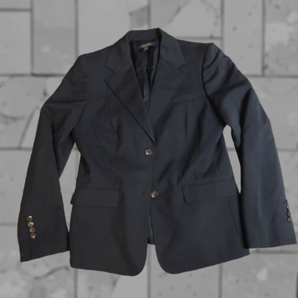 Brooks Brothers Brooks Brothers Blazer Women 10 Blue Wool Solid Button Long Sleeve Dry Clean Only Regular Size Type Blazer Size L / US 10 / IT 46 - 1 Thumbnail