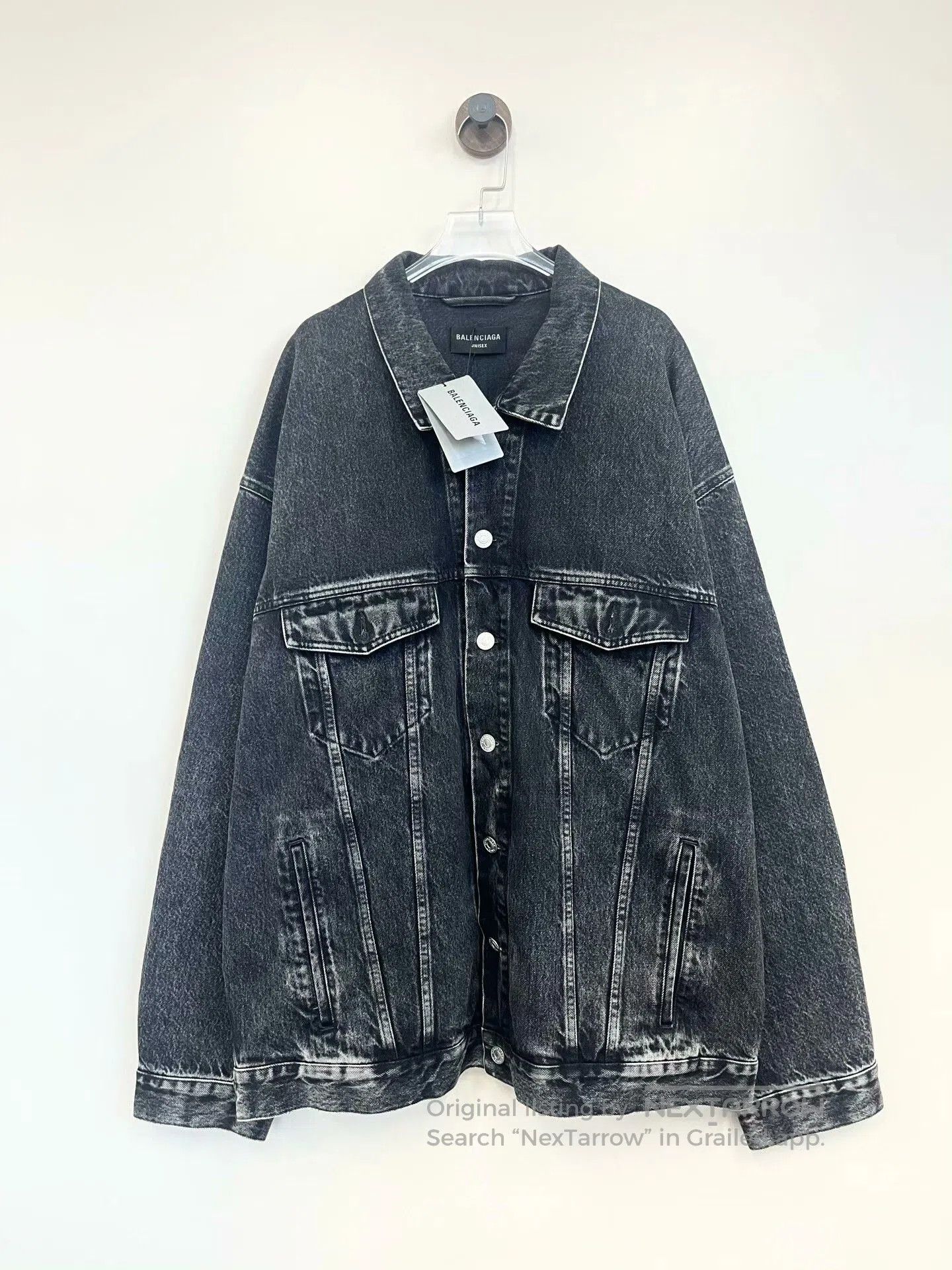 Balenciaga Balenciaga Black and Gray Denim Jacket. Size US S / EU 44-46 / 1 - 1 Thumbnail