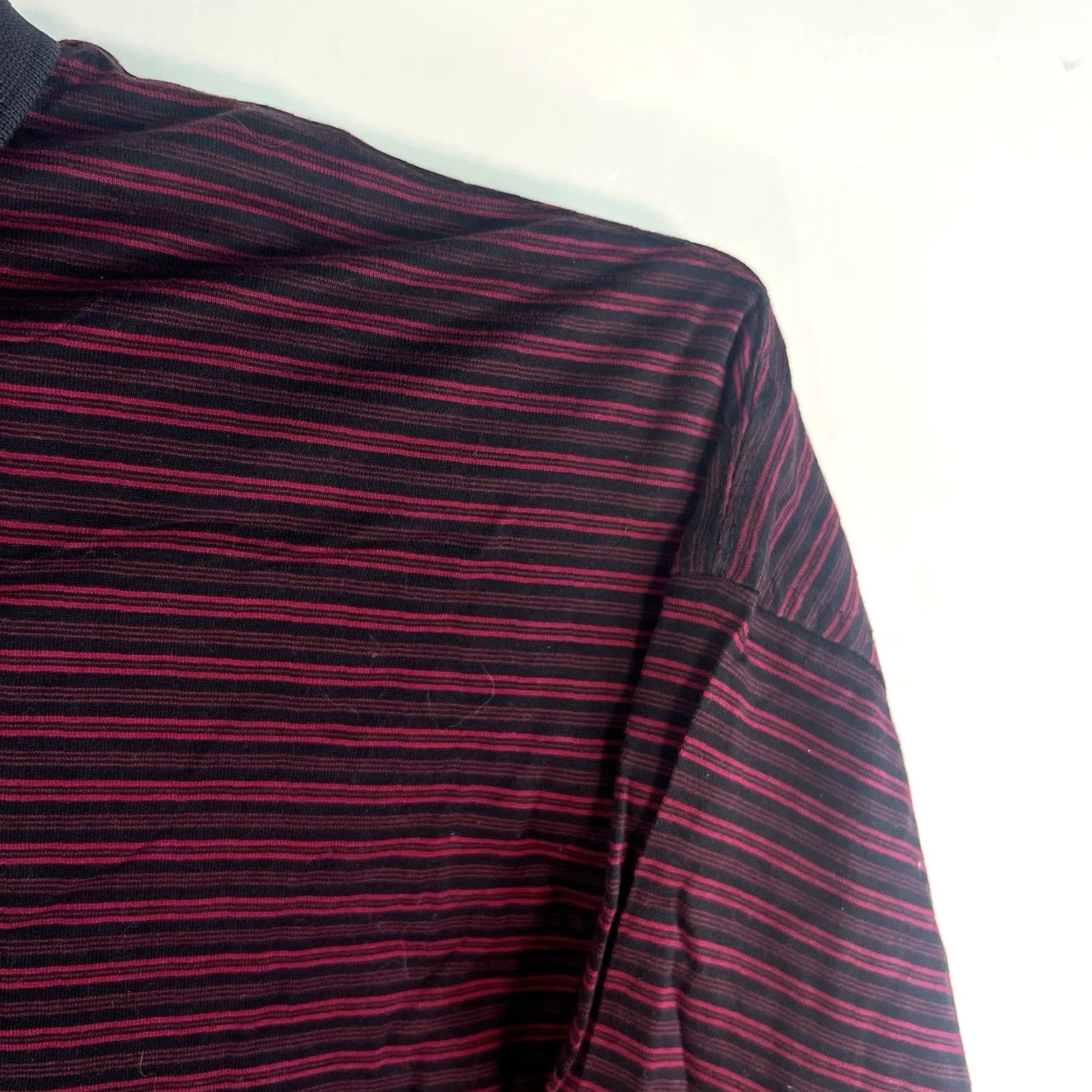 Wrangler Wrangler George Strait Cowboy Cut Polo Shirt Mens Size L Maroon Striped Activewear Size US L / EU 52-54 / 3 - 3 Thumbnail