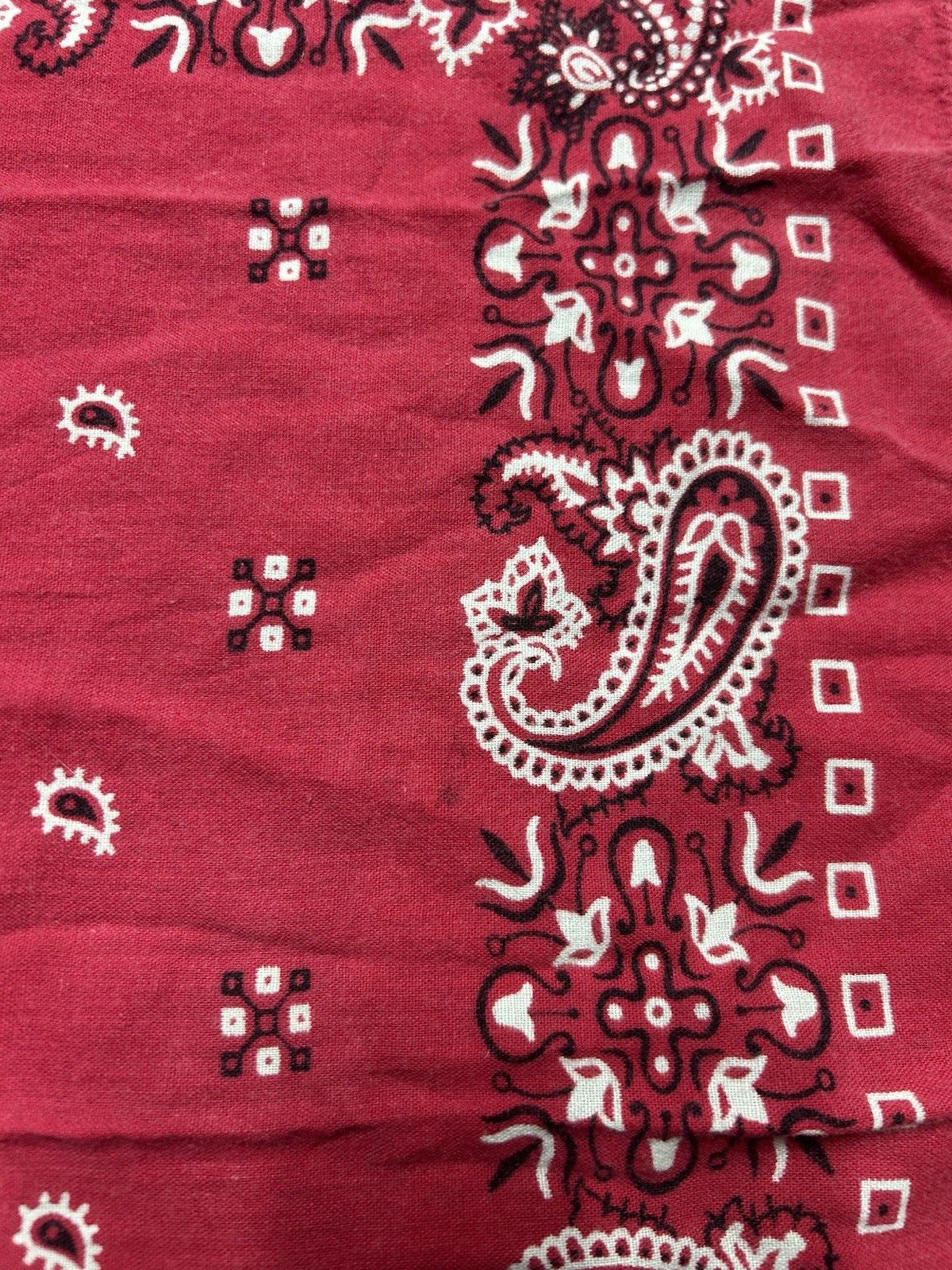 Vintage Vintage cotton bandana handkerchief paisley geometric soft Size ONE SIZE - 9 Thumbnail