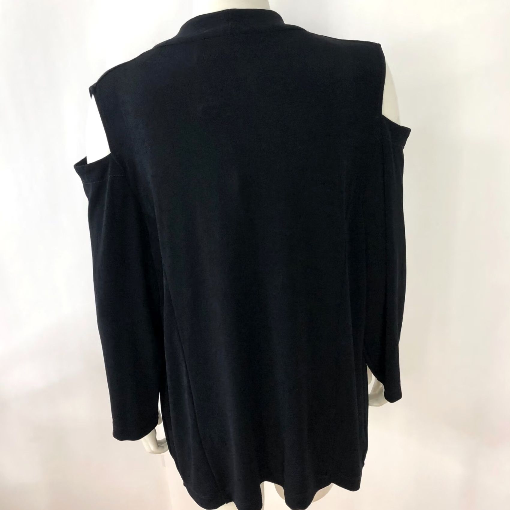 Vintage Chico's Jacket Blazer Style Acetate Cut Out Black XL Womens Vintage No Size XL / US 12-14 / IT 48-50 - 5 Thumbnail