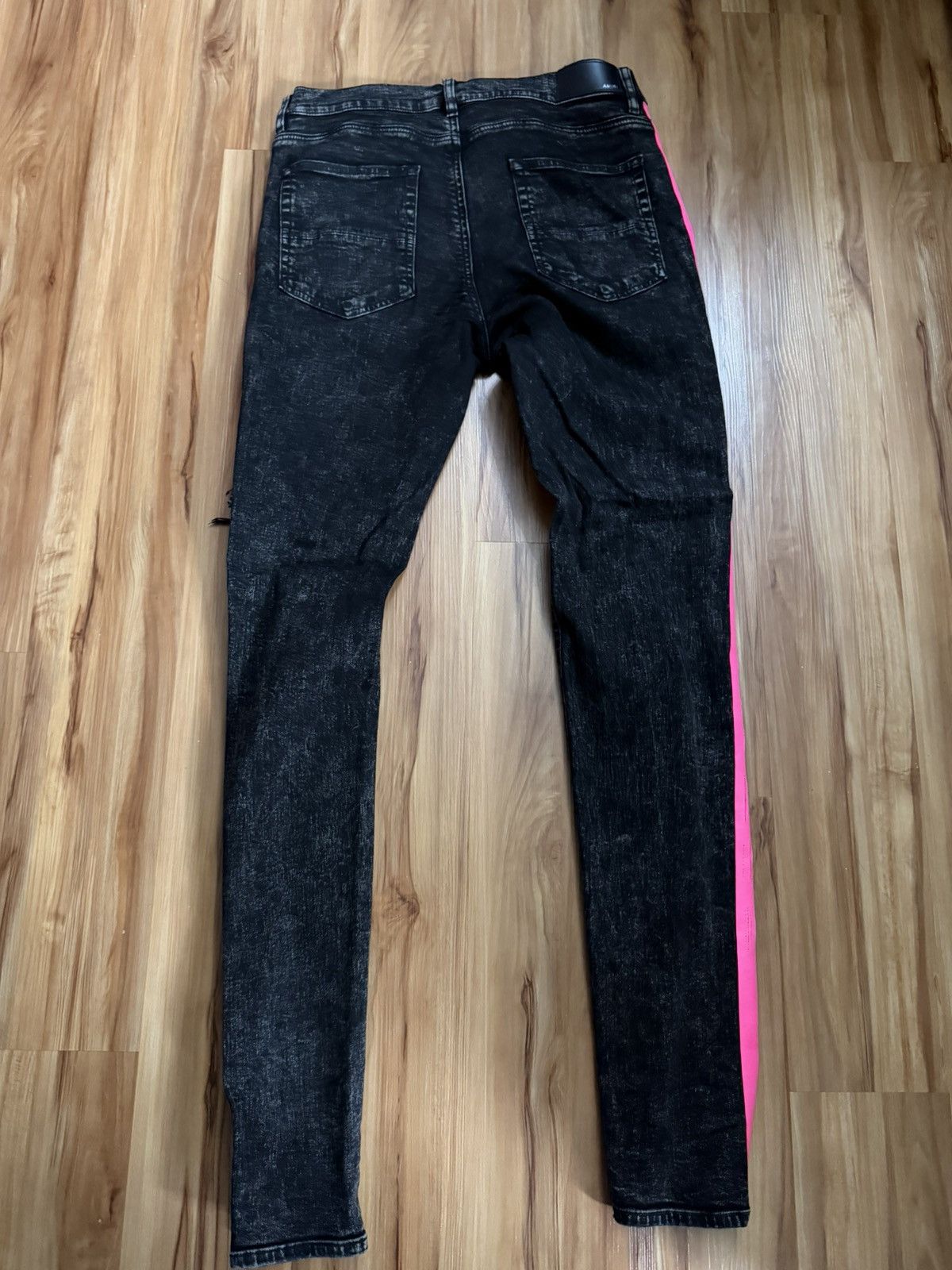 Amiri Amiri ‘Double Pink Stripe’ - Black Size US 36 / EU 52 - 2 Thumbnail