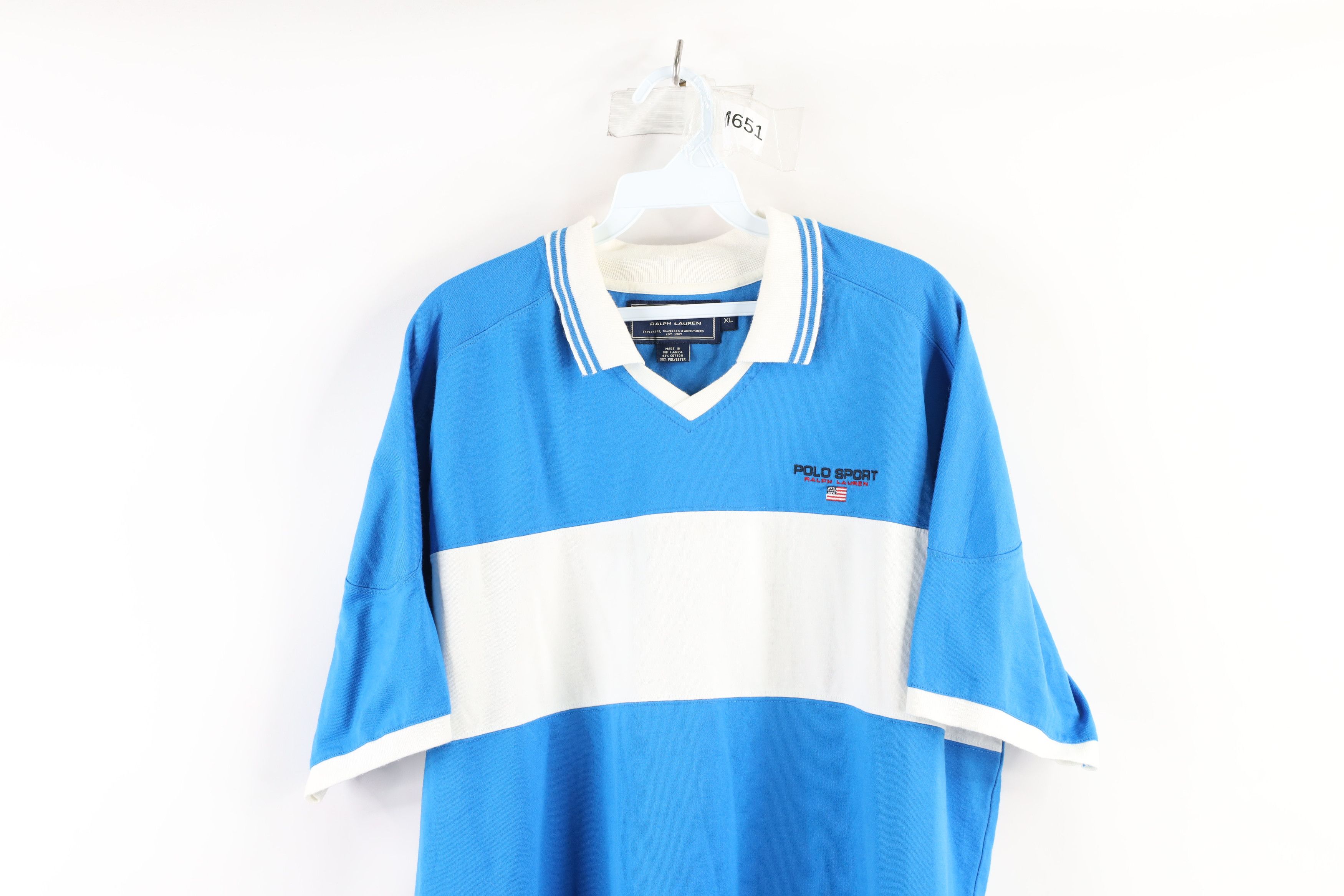 Ralph Lauren Vintage 90s Polo Sport Ralph Lauren Collared Soccer Jersey Size US XL / EU 56 / 4 - 2 Thumbnail