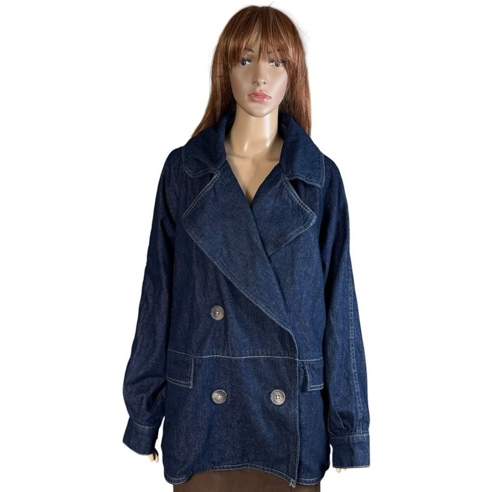 Free People New Free People Denim Car Coat Size S Size S / US 4 / IT 40 - 3 Thumbnail