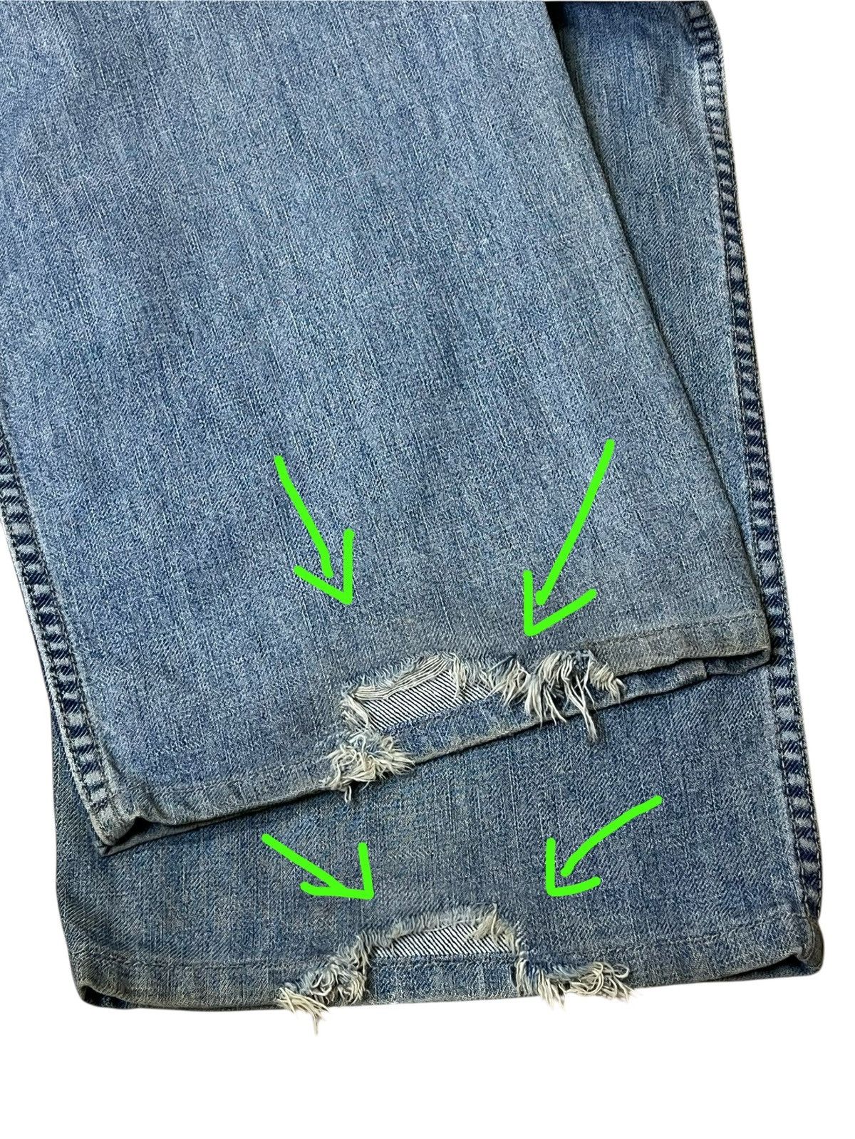 Marc Buchanan BAGGY🔥PELLE PELLE MARC BUCHANAN lot 0002 dirty baggy jeans Size US 37 - 17 Thumbnail