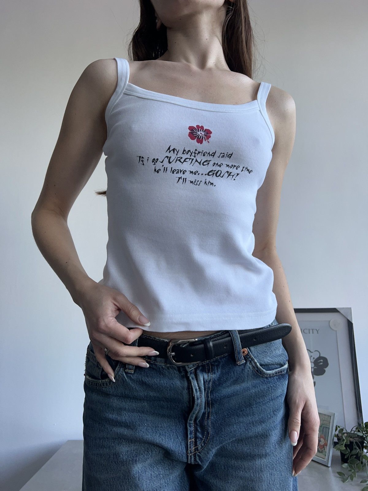 Vintage Y2K Cute Funny Top Cotton 00s Size M / US 6-8 / IT 42-44 - 1 Thumbnail