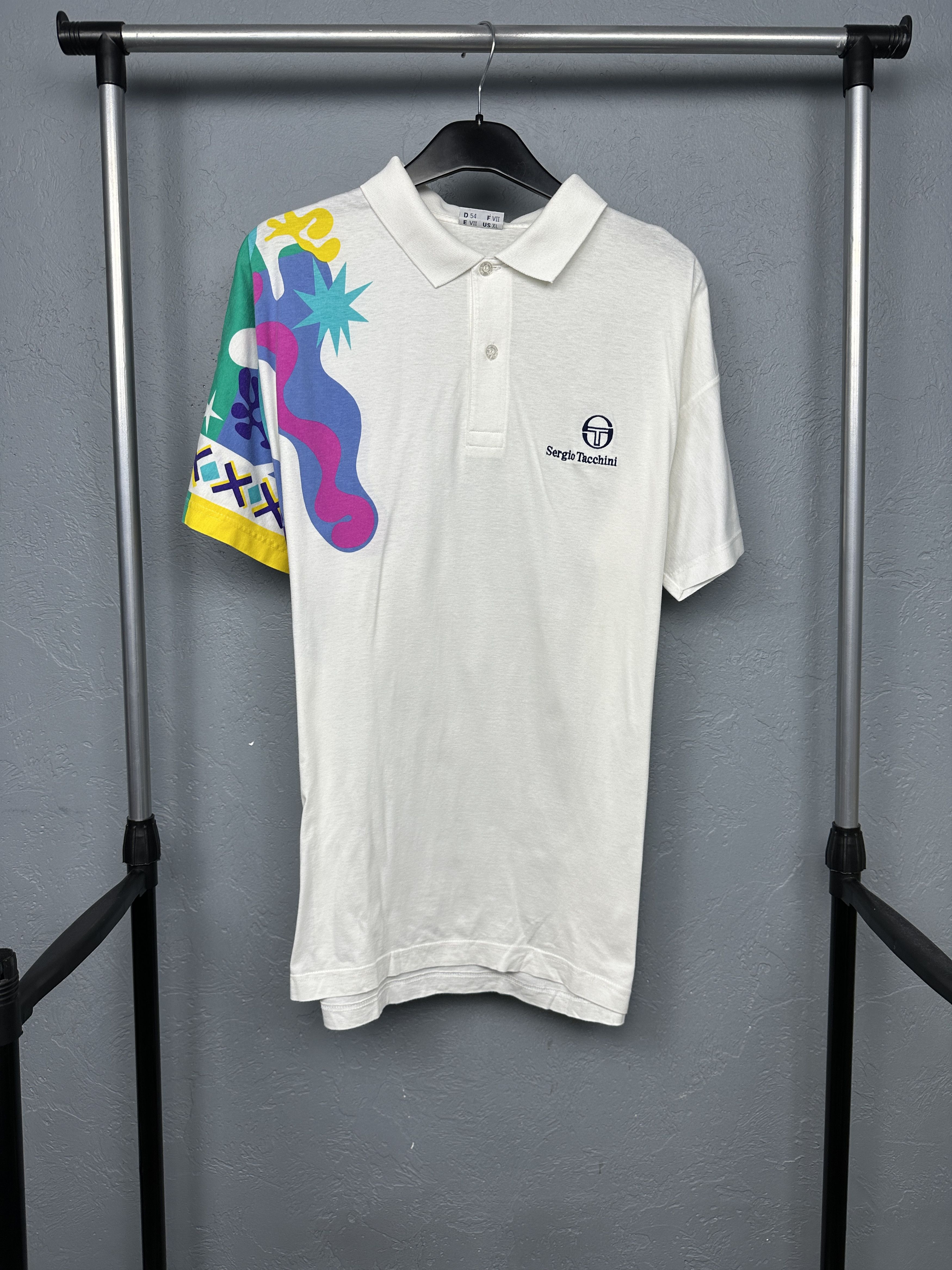 Sergio Tacchini Sergio Tacchini 90s Vintage Mens Tennis Polo Shirt Size US XL / EU 56 / 4 - 1 Thumbnail