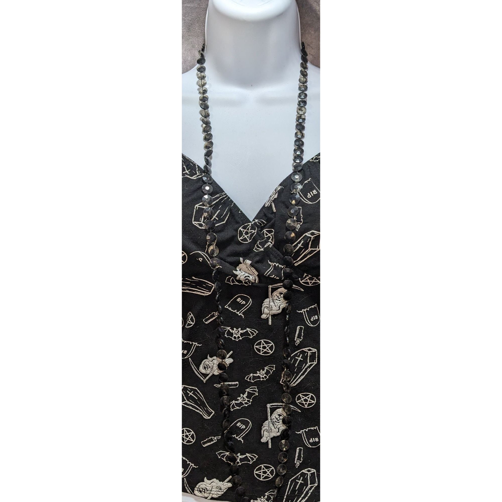 Other Gothic Smoky Faceted Plastic Bead Necklace Size ONE SIZE - 4 Thumbnail