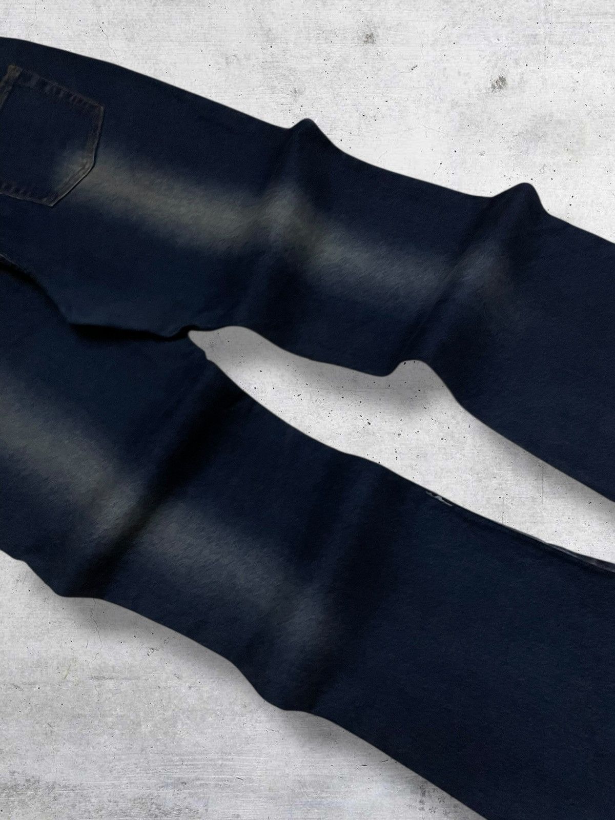 Japanese Brand VINTAGE HAPHAZARD OG 90S ARTISTIC BRUSHSTROKE FLARED DENIM Size US 30 / EU 46 - 13 Thumbnail