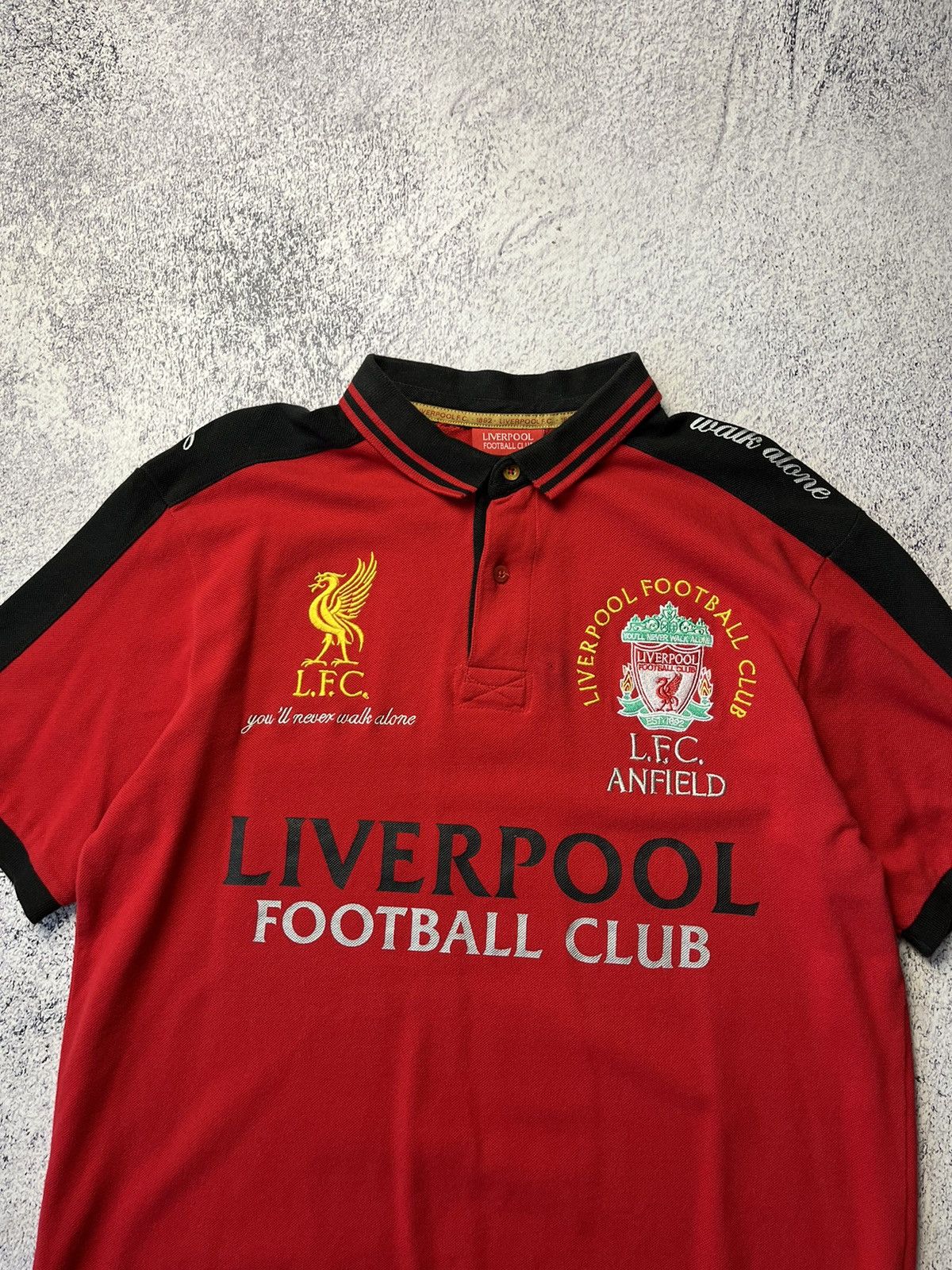Vintage Vintage Liverpool Soccer Polo Big Logo Rare Size L Size US L / EU 52-54 / 3 - 5 Thumbnail
