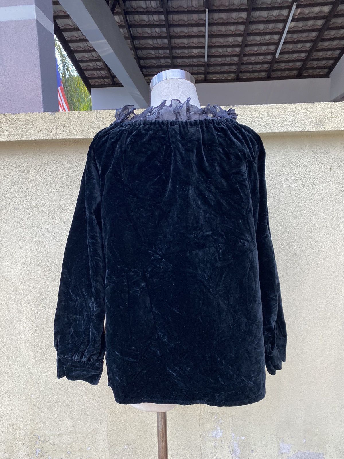 Vintage vintage 90s black velvet pull over Size M / US 6-8 / IT 42-44 - 6 Thumbnail