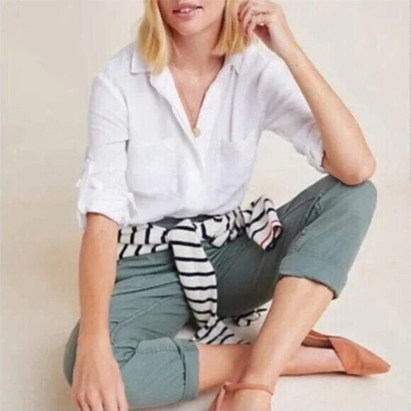 Anthropologie Cloth & Stone Split Back Button Down Button Shirt - Small Size S / US 4 / IT 40 - 13 Thumbnail