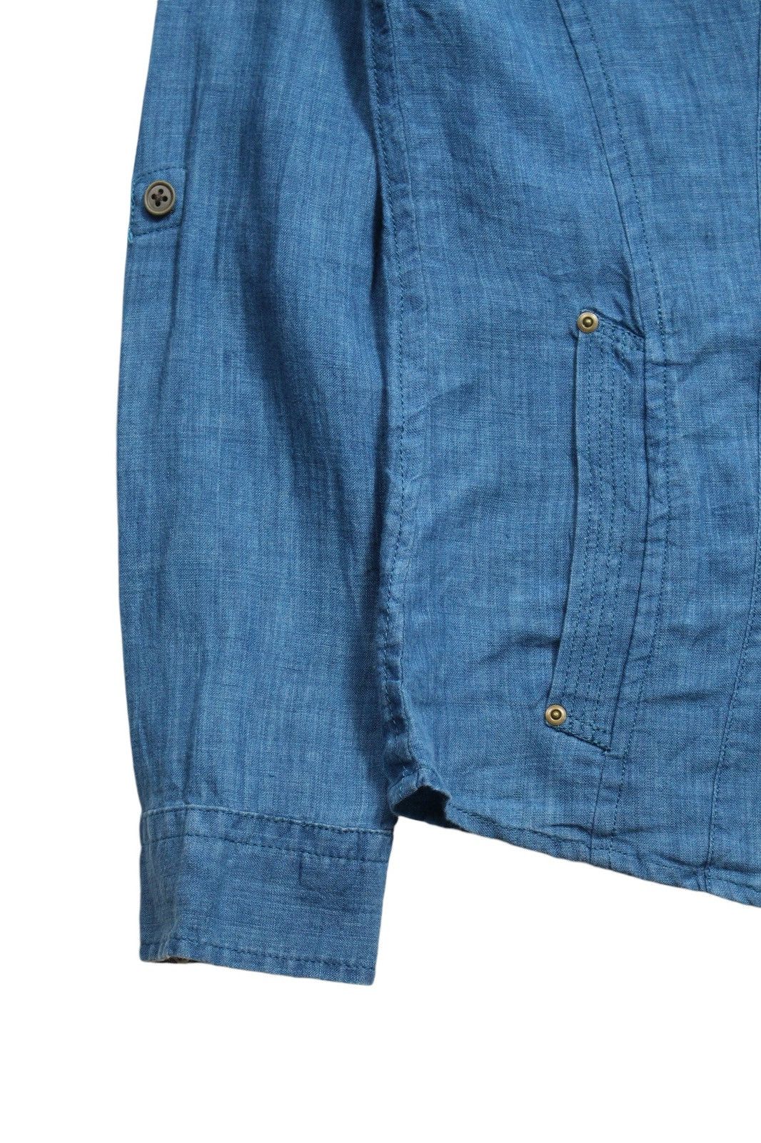 Hysteric Glamour 2000S MEN'S MELROSE LINEN HIGH COLLAR SHIRTS Size US L / EU 52-54 / 3 - 5 Thumbnail