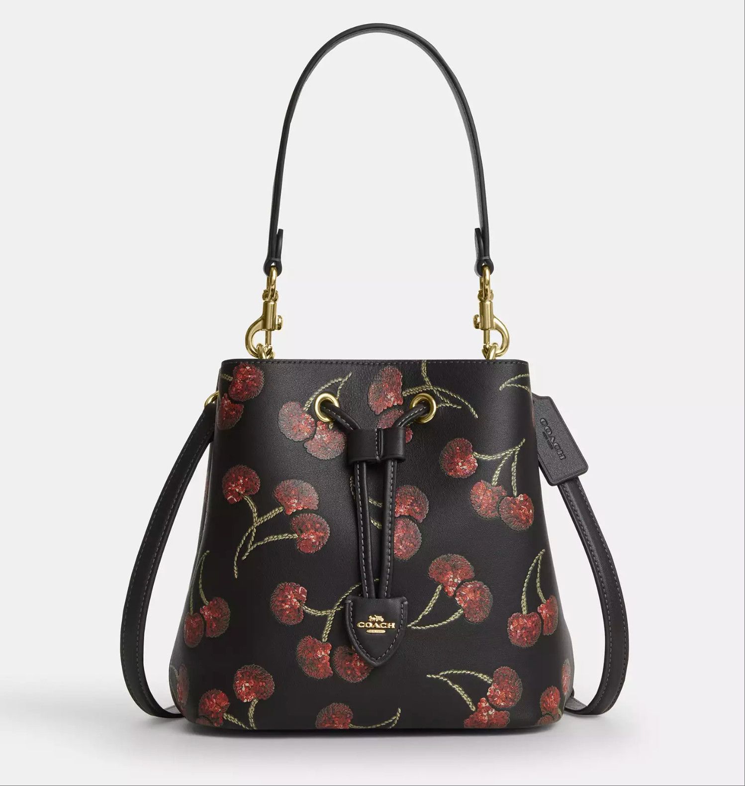 Coach Nwt Coach Rowan Bucket Bag With Cherry Print CCZ17 🍒 Size ONE SIZE - 7 Thumbnail