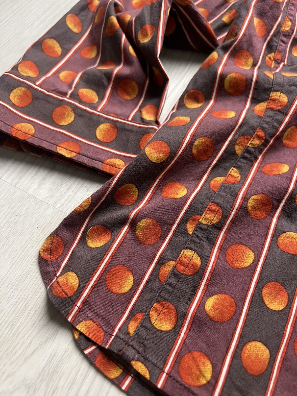 Prada Archive Prada Spring 2004 Eclipse Print Cropped Blouse Shirt Size M / US 6-8 / IT 42-44 - 9 Thumbnail
